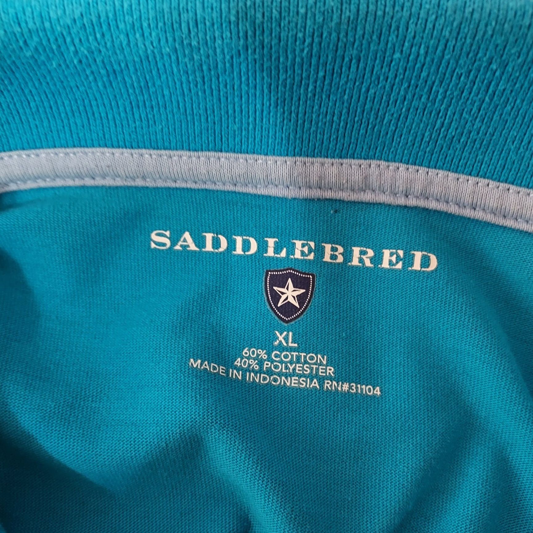 Vintage Saddlebred Shirt Polo Golf Light Blue XL Short Sleeve Mens Regular Blue 60% Cotton 40% Polyester Polo Shirt Size US XL / EU 56 / 4 - 7 Thumbnail