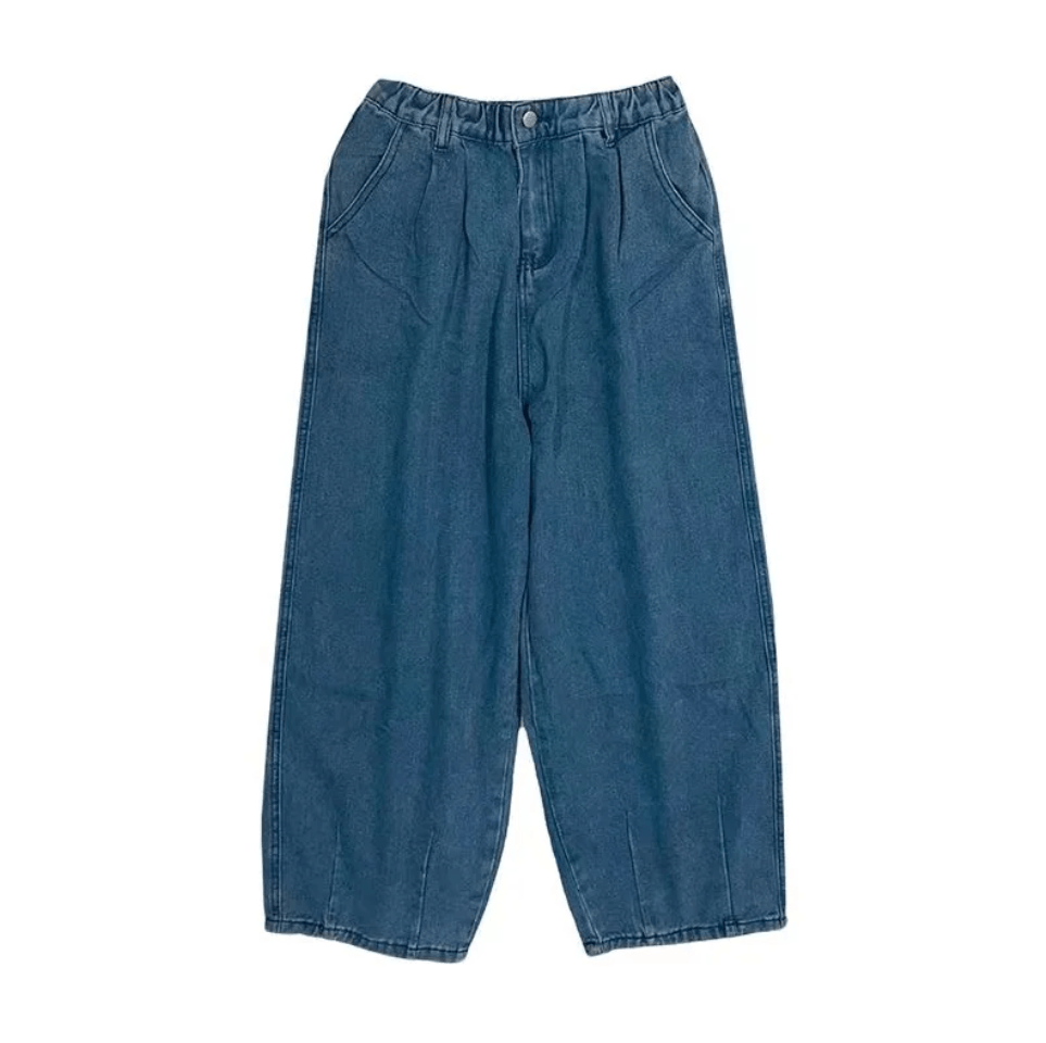 Wide Leg Pants Unisex Denim Blue Wide Baggy Y2K Skate Bigboy
