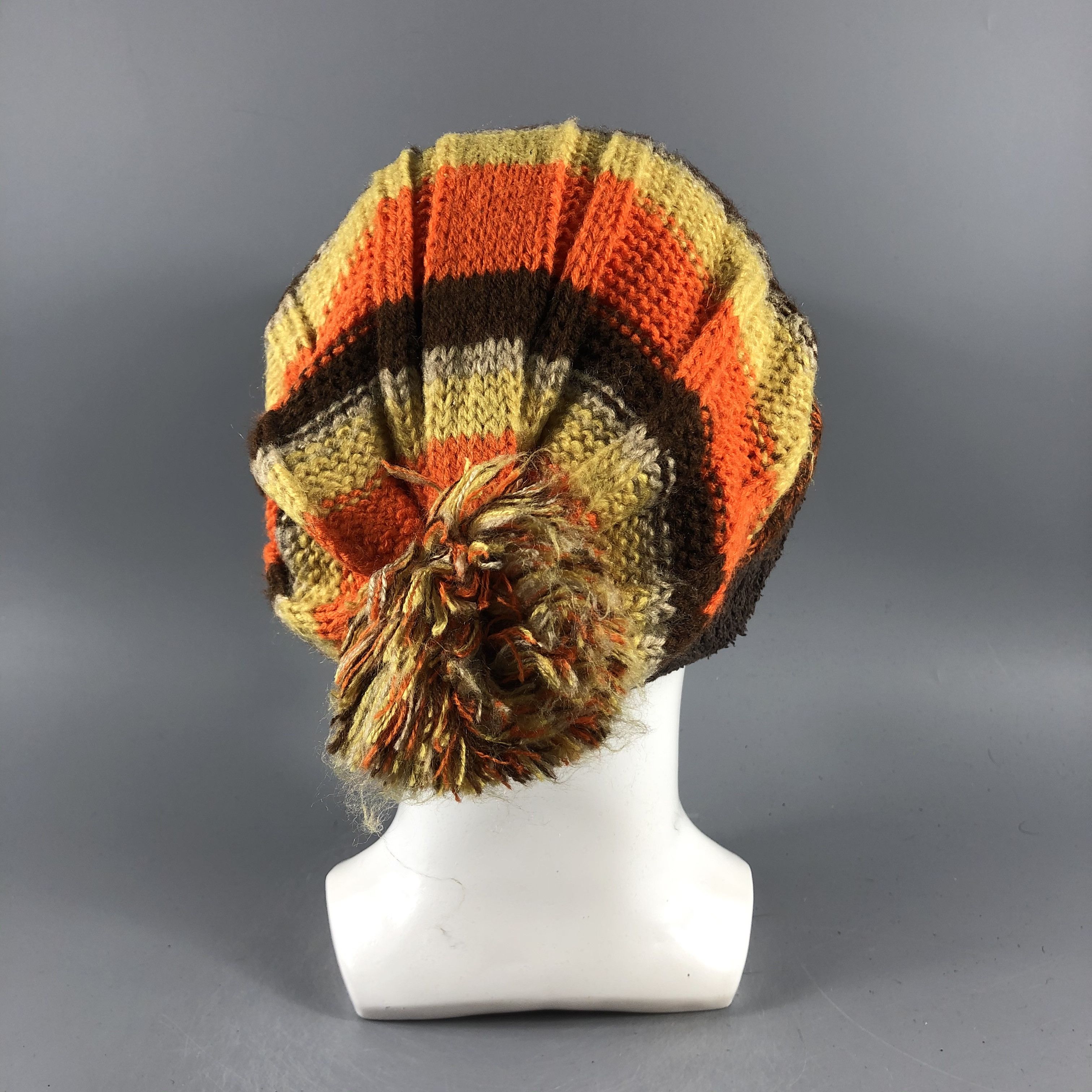 Vintage Outdoor Stripe Visor Beanie Snow Hat Snow Cap -D620 Size ONE SIZE - 2 Thumbnail