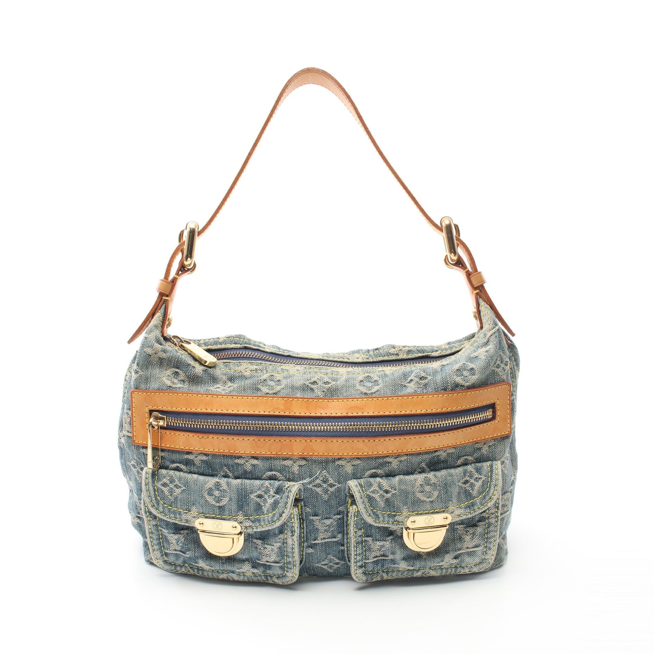Louis Vuitton Louis Vuitton Buggy Pm Monogram Denim Shoulder Bag Leather Blue Size ONE SIZE - 1 Thumbnail