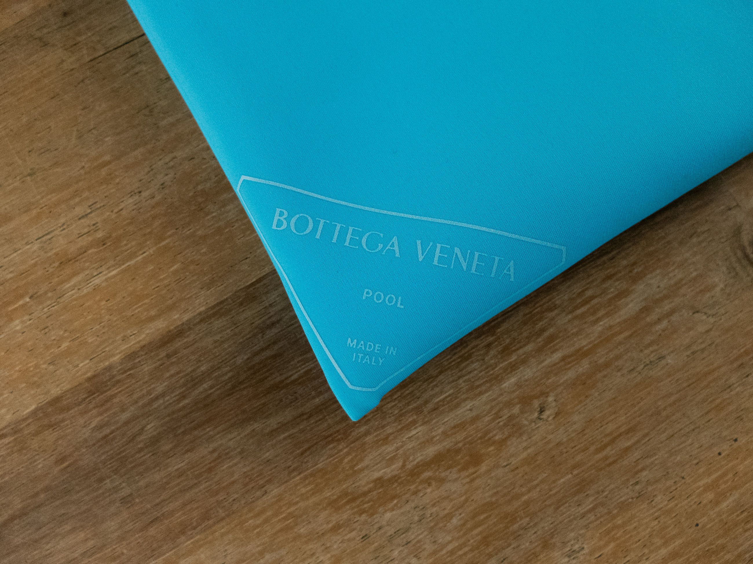 Bottega Veneta BOTTEGA VENETA blue two piece one shoulder bikini swimsuit M Size 28" / US 6 / IT 42 - 13 Thumbnail