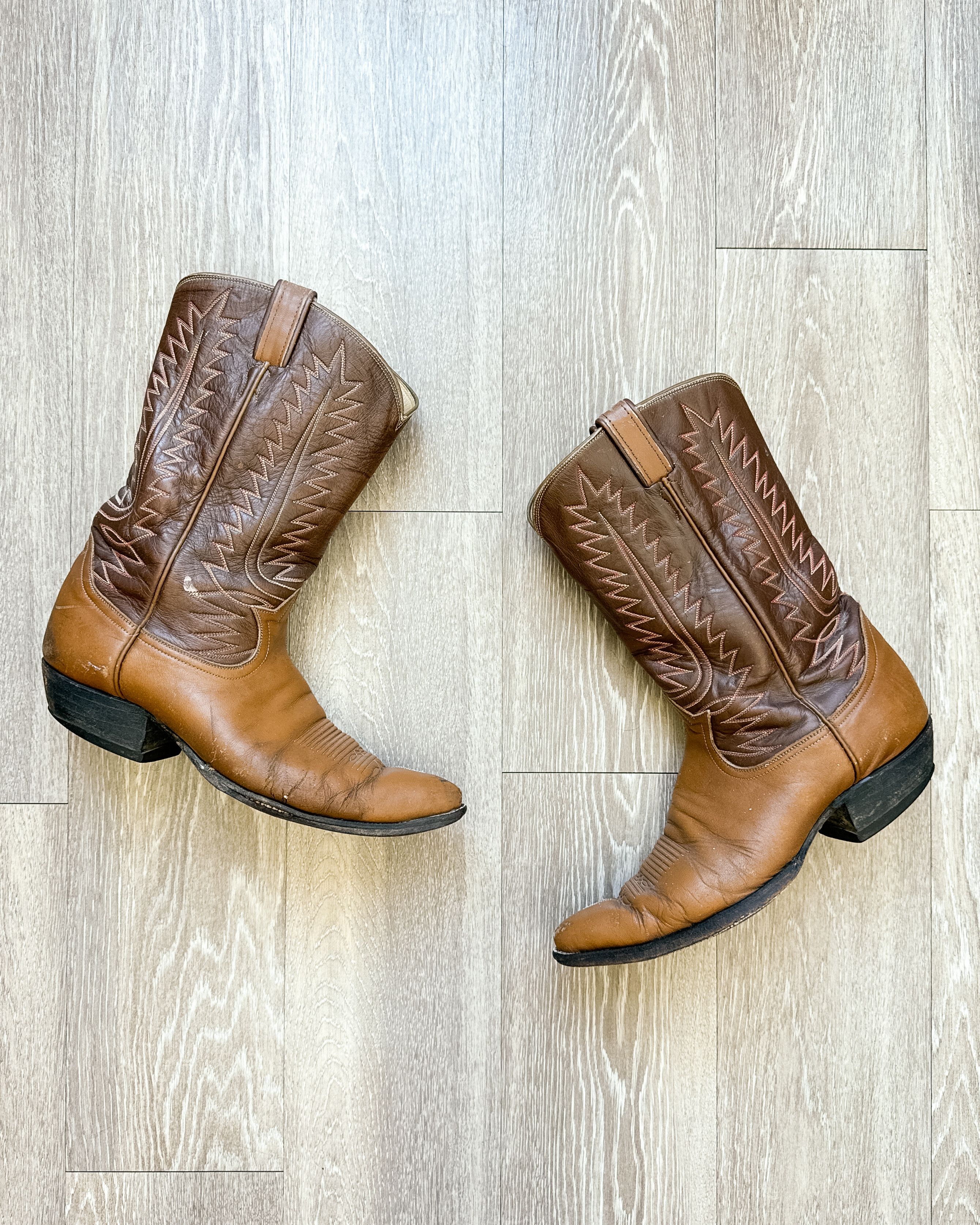 Vintage Tony Lama Leather Ol\' Buck Tan Cowboy Boot 7EE #6152 Tony Lama Vintage Cowboy Boots 7.5 (38) | Mercari main image 3