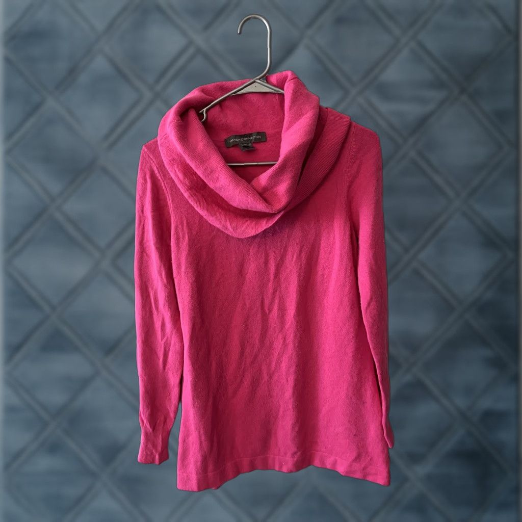 French Connection French Connection Sweater Women's Pink Solid Cowl Neck Acrylic Blend Medium Size M / US 6-8 / IT 42-44 - 1 Thumbnail
