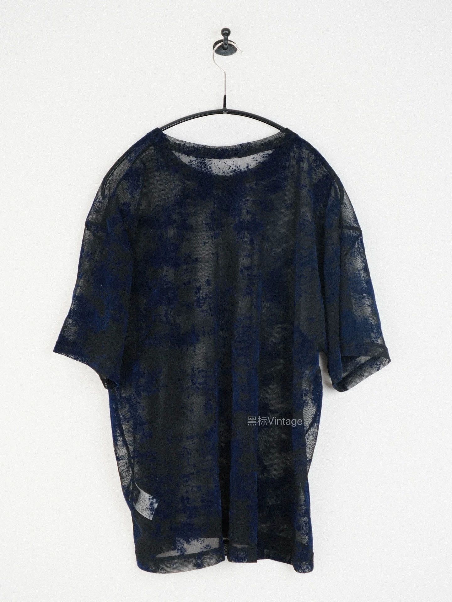 Yohji Yamamoto Yohji Yamamoto 19ss Vintage Blue Velvet Mesh Tee Size US M / EU 48-50 / 2 - 6 Thumbnail