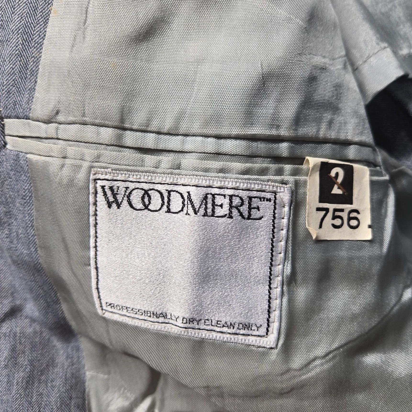 Vintage Woodmere Blazer Shirt Gray 2 Button Adult Mens Size 44 R City Classic Modern 80s 90s Designer Italian Wedding Jacket Size 44R - 4 Thumbnail
