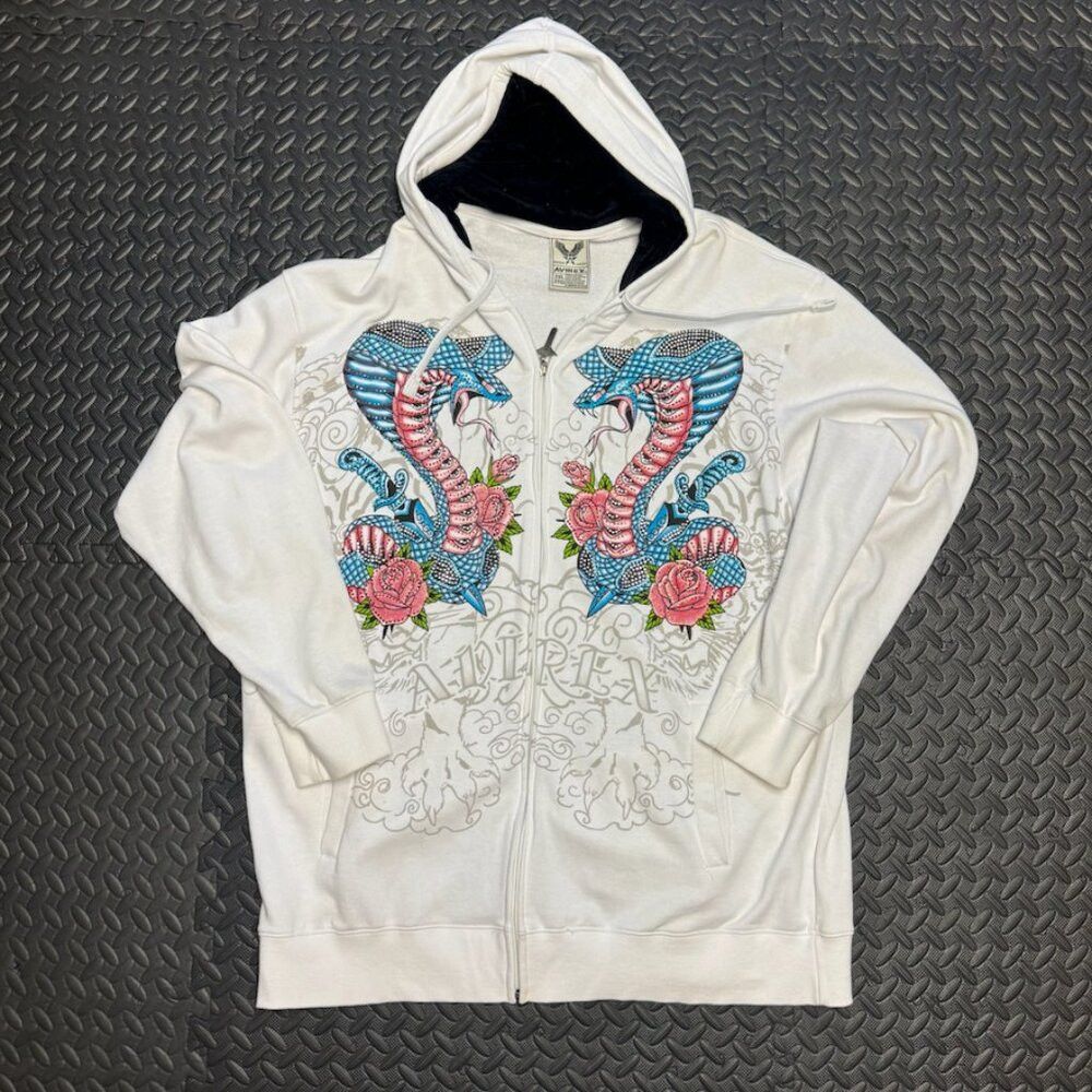 Avirex AVIREX Baggy Zip-Up Hoodie Size US XXL / EU 58 / 5 - 2 Thumbnail