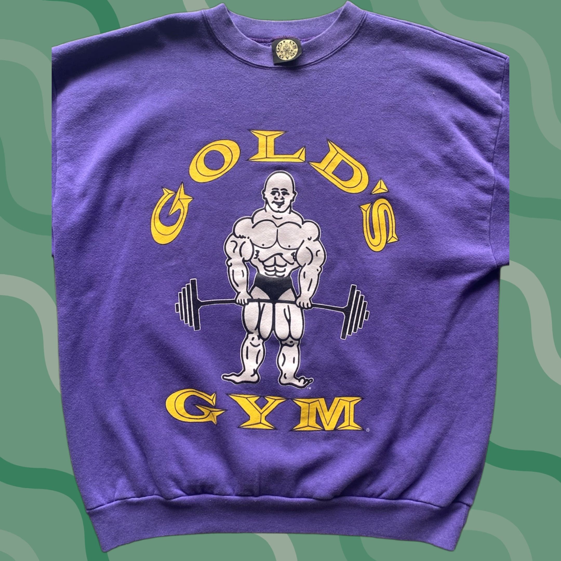 Vintage VINTAGE Gold's Gym Sweatshirt Pullover Logo Men’s 3XL Purple USA Size US XXL / EU 58 / 5 - 1 Thumbnail