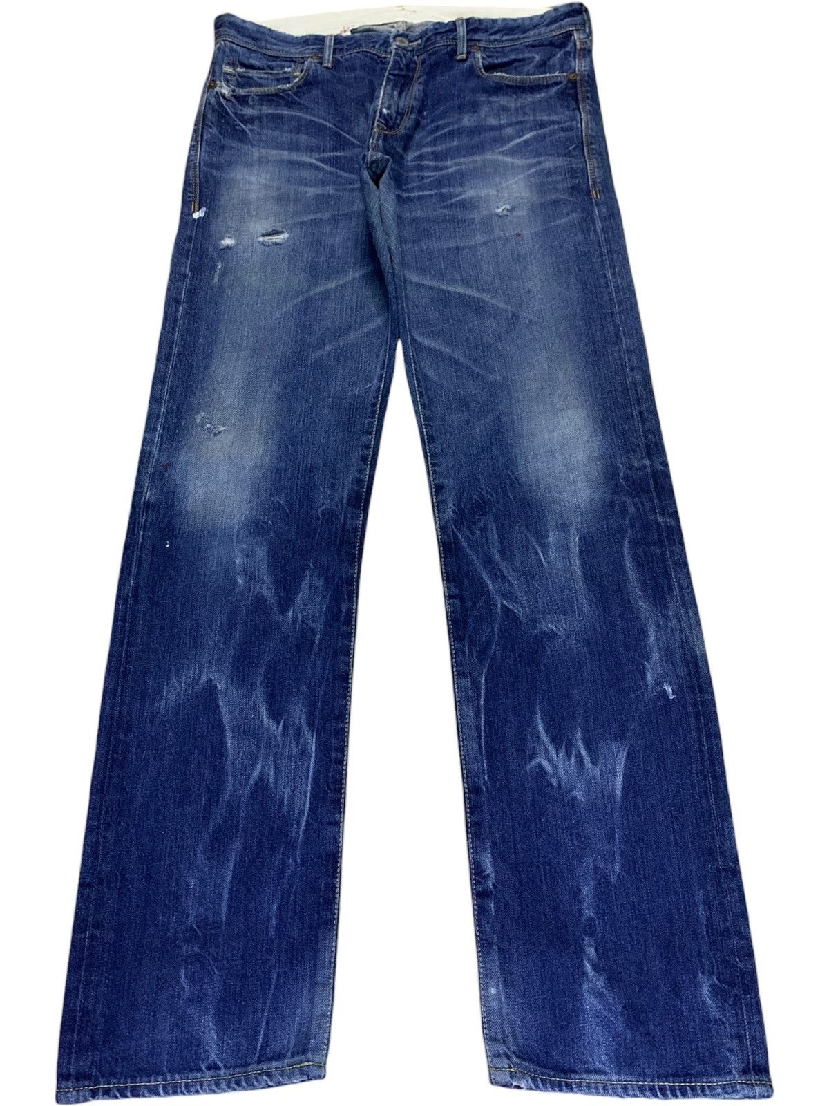 Beauty Beast × Japanese Brand Vintage Japanese Brand Bleached Acid Wash Distressed Jeans Size US 34 / EU 50 - 1 Thumbnail