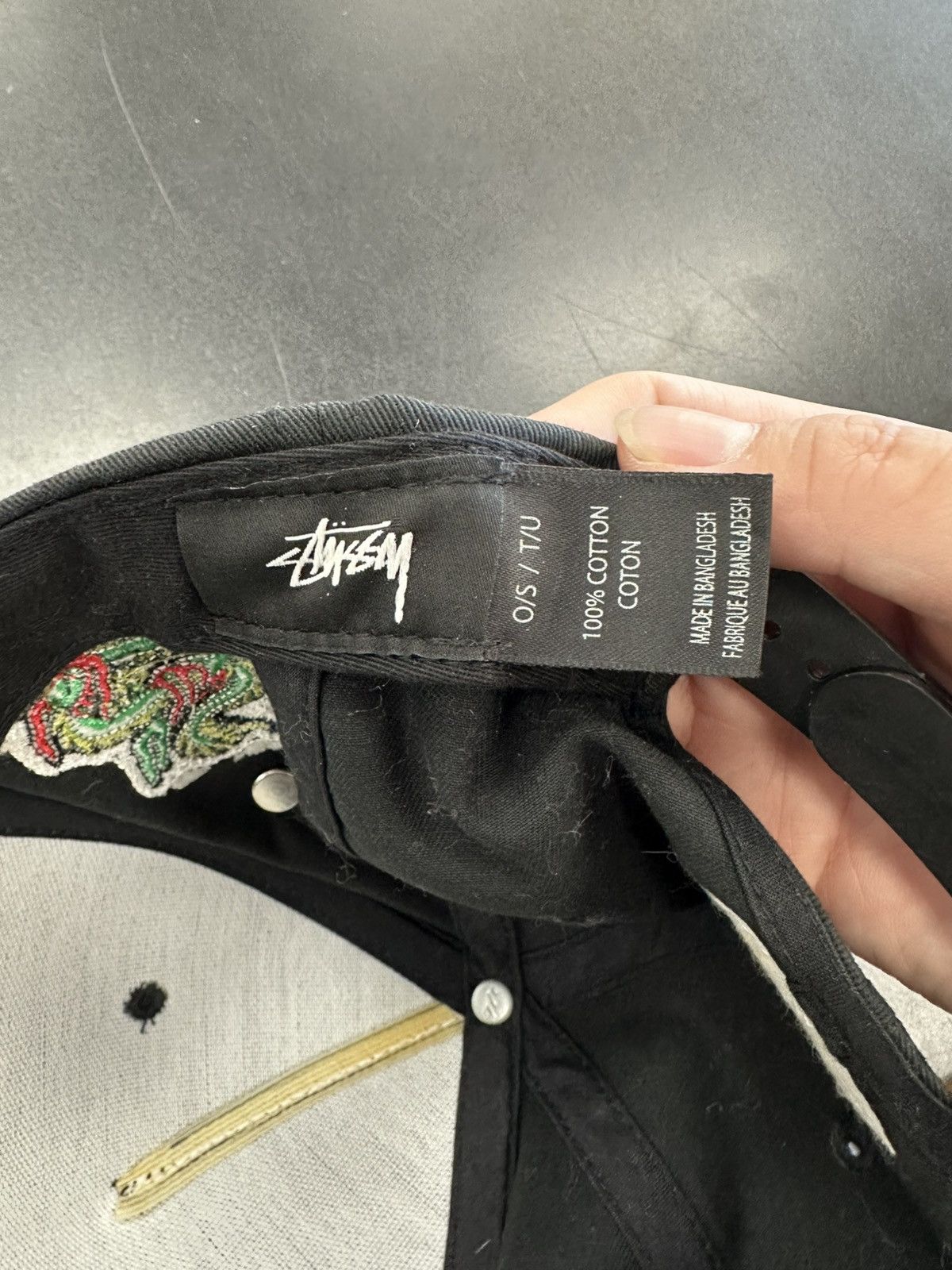 Stussy stussy dragon snapback hat black Size ONE SIZE - 6 Thumbnail