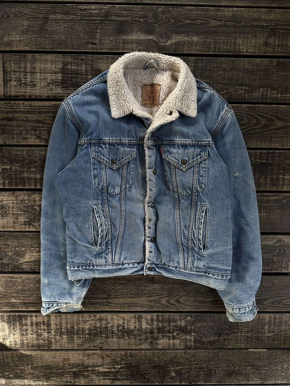Vintage Retro 90s Denim Jacket Levis Distressed