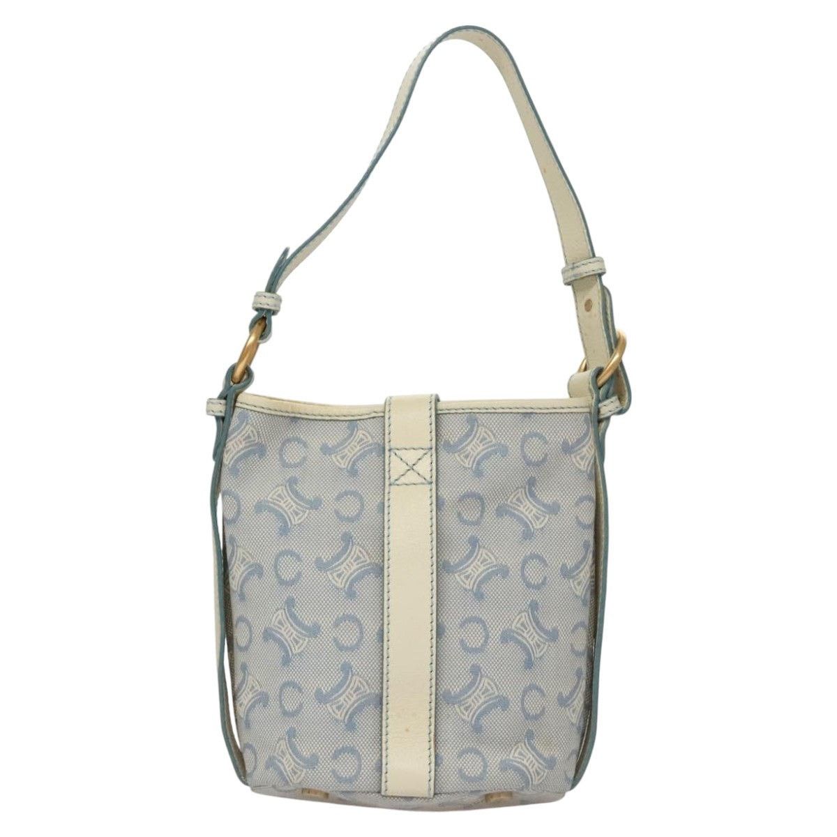 Celine CELINE C Macadam Canvas Shoulder Bag Light Blue Size ONE SIZE - 2 Thumbnail