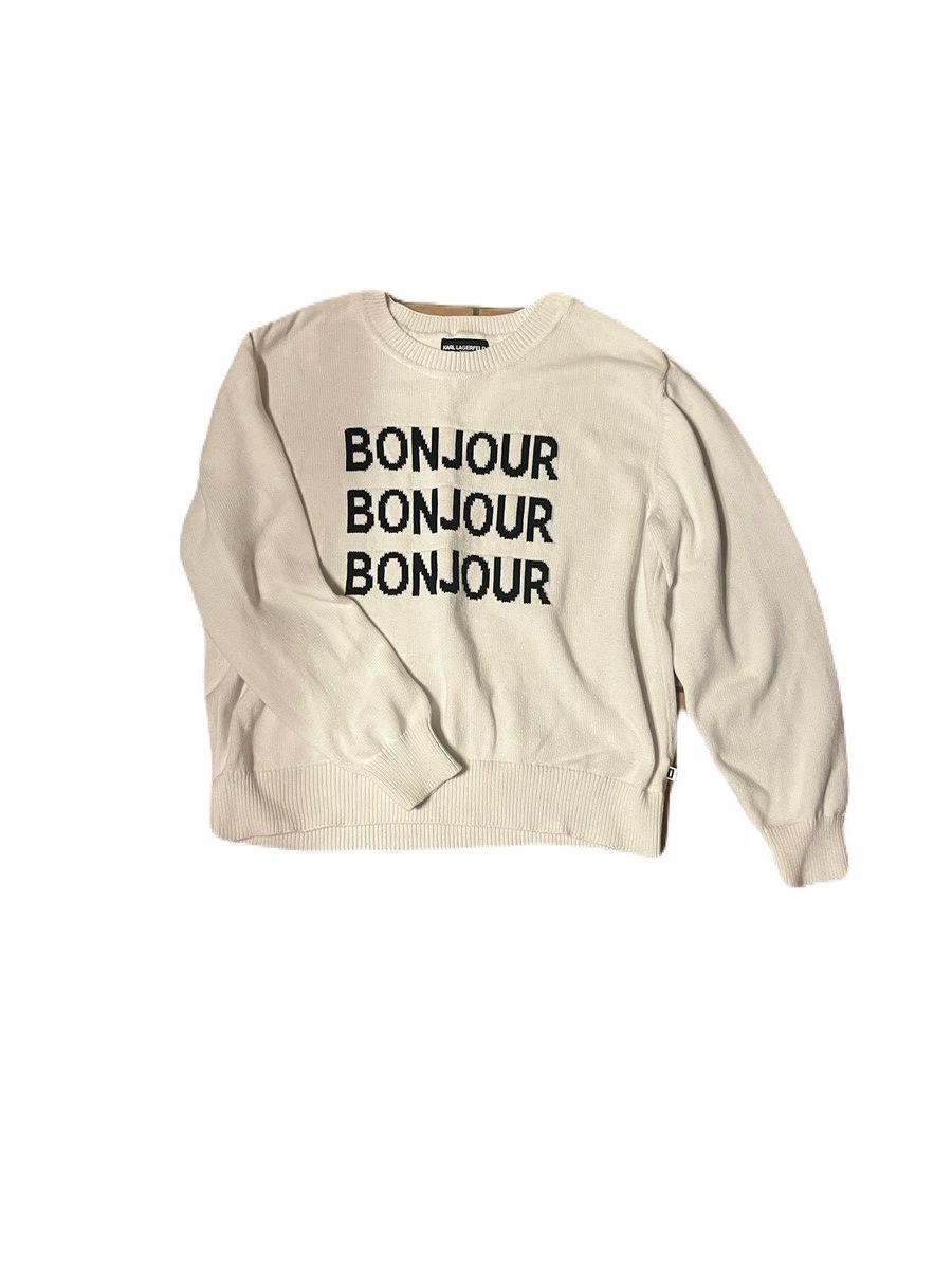 Karl Lagerfeld Bonjour sweatshirt Size L / US 10 / IT 46 - 1 Thumbnail