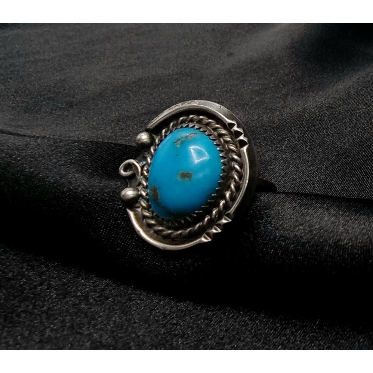 Vintage Vintage 1960's-1980's 925 Sterling Silver Genuine Turquoise Size ONE SIZE - 2 Thumbnail