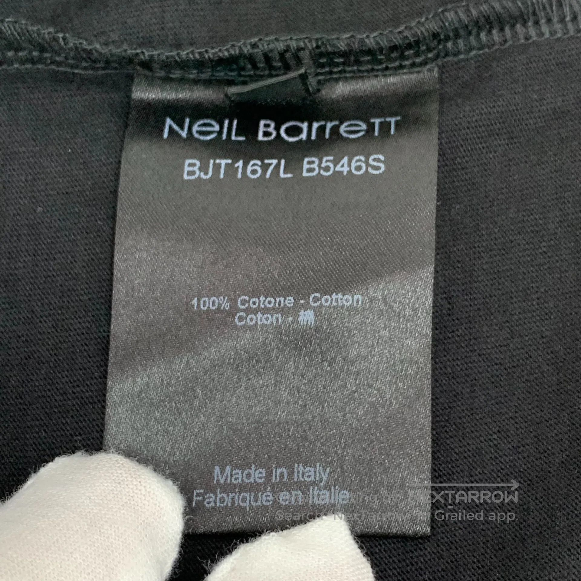 Neil Barrett Neil Barrett Black Angel Eagle Print Cotton Round Neck Sho Size US S / EU 44-46 / 1 - 8 Thumbnail