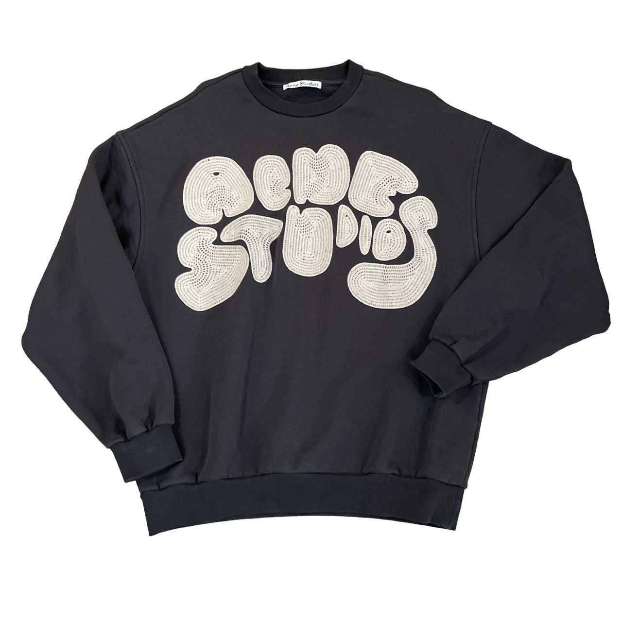 image of Acne Studios Stitch Crewneck in Grey, Men's (Size Medium)