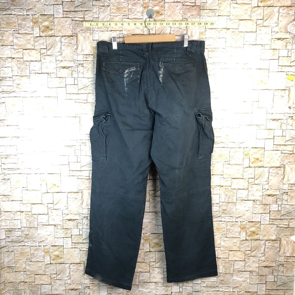 Japanese Brand Japanese Brand Dark Blue Cargo Multipocket Pants #A1137 Size US 35 - 14 Thumbnail