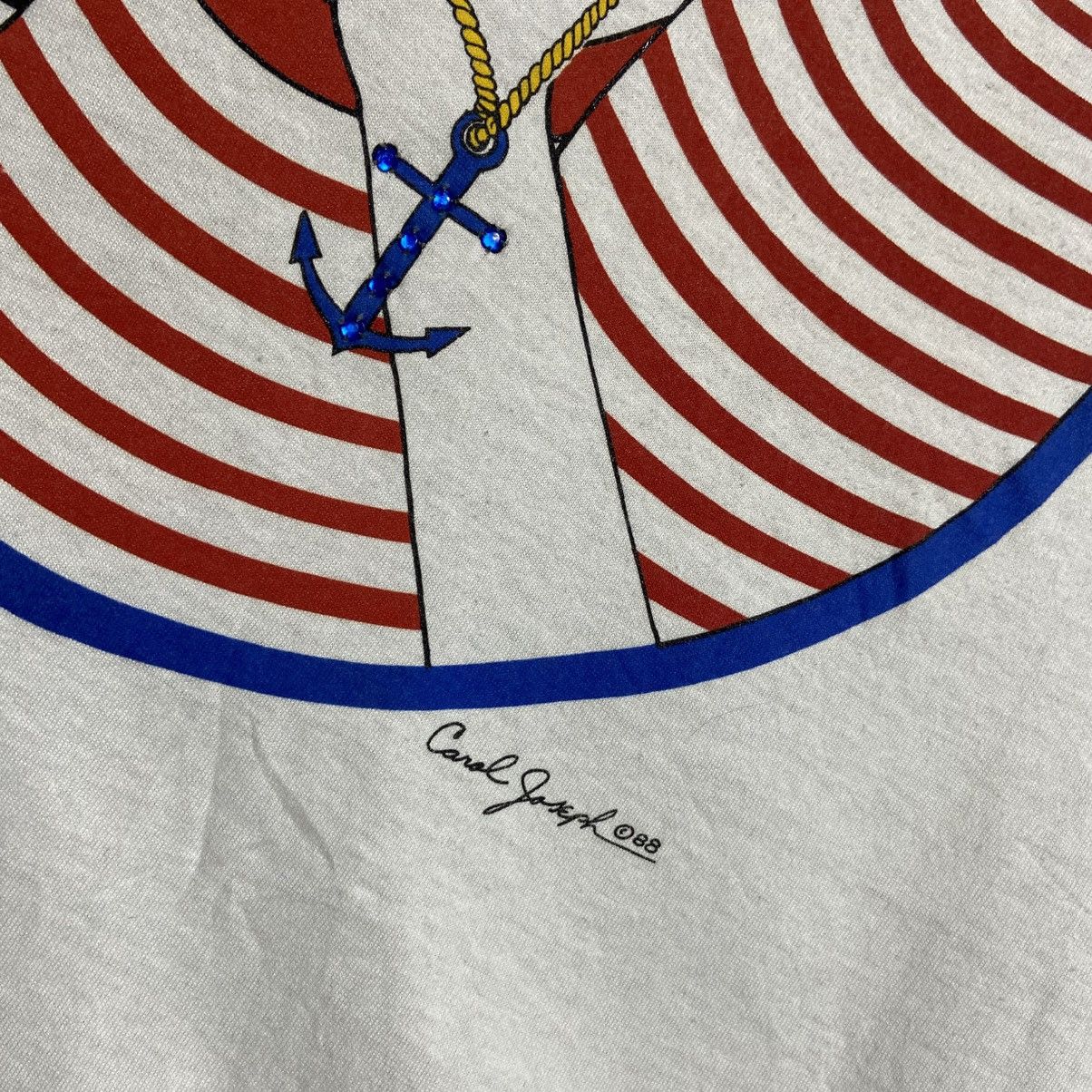 Vintage Vintage 1988s Carol Joseph Lady Sailor Designer Art T-Shirt Size US XL / EU 56 / 4 - 4 Thumbnail