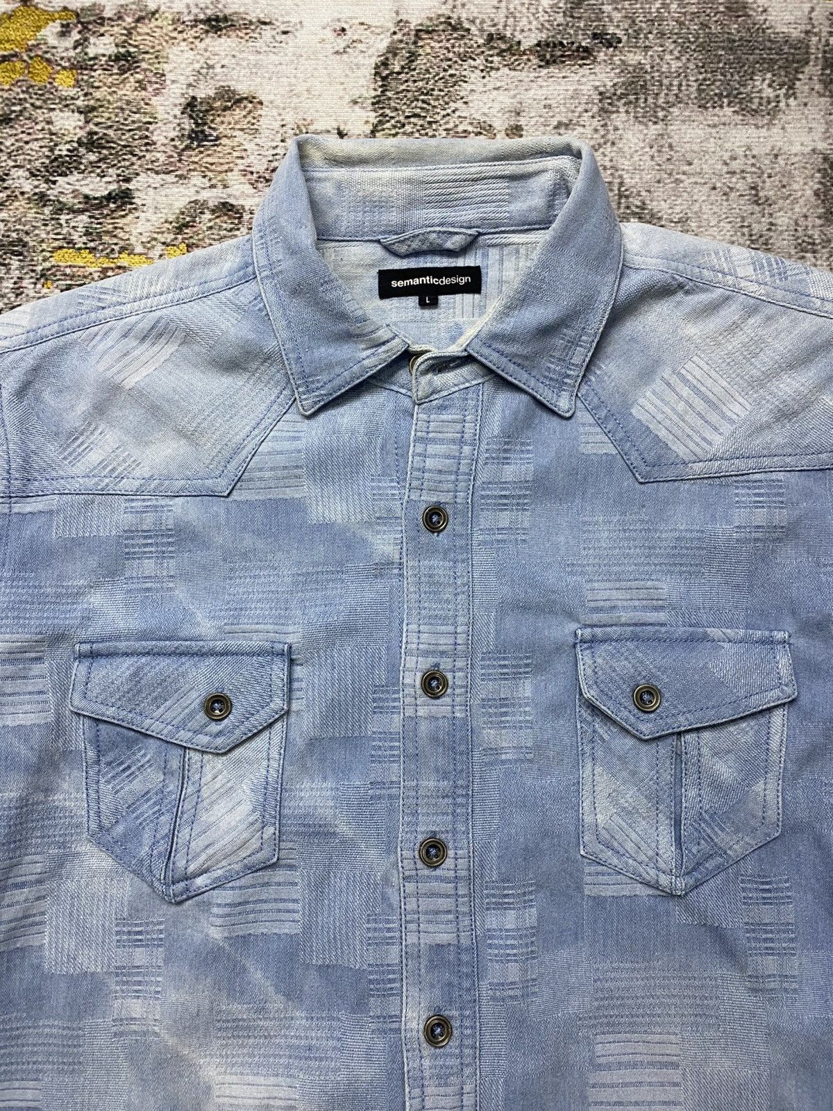 semanticdesign Semantic Design shirt jacket - denim textured patter Size US L / EU 52-54 / 3 - 5 Thumbnail