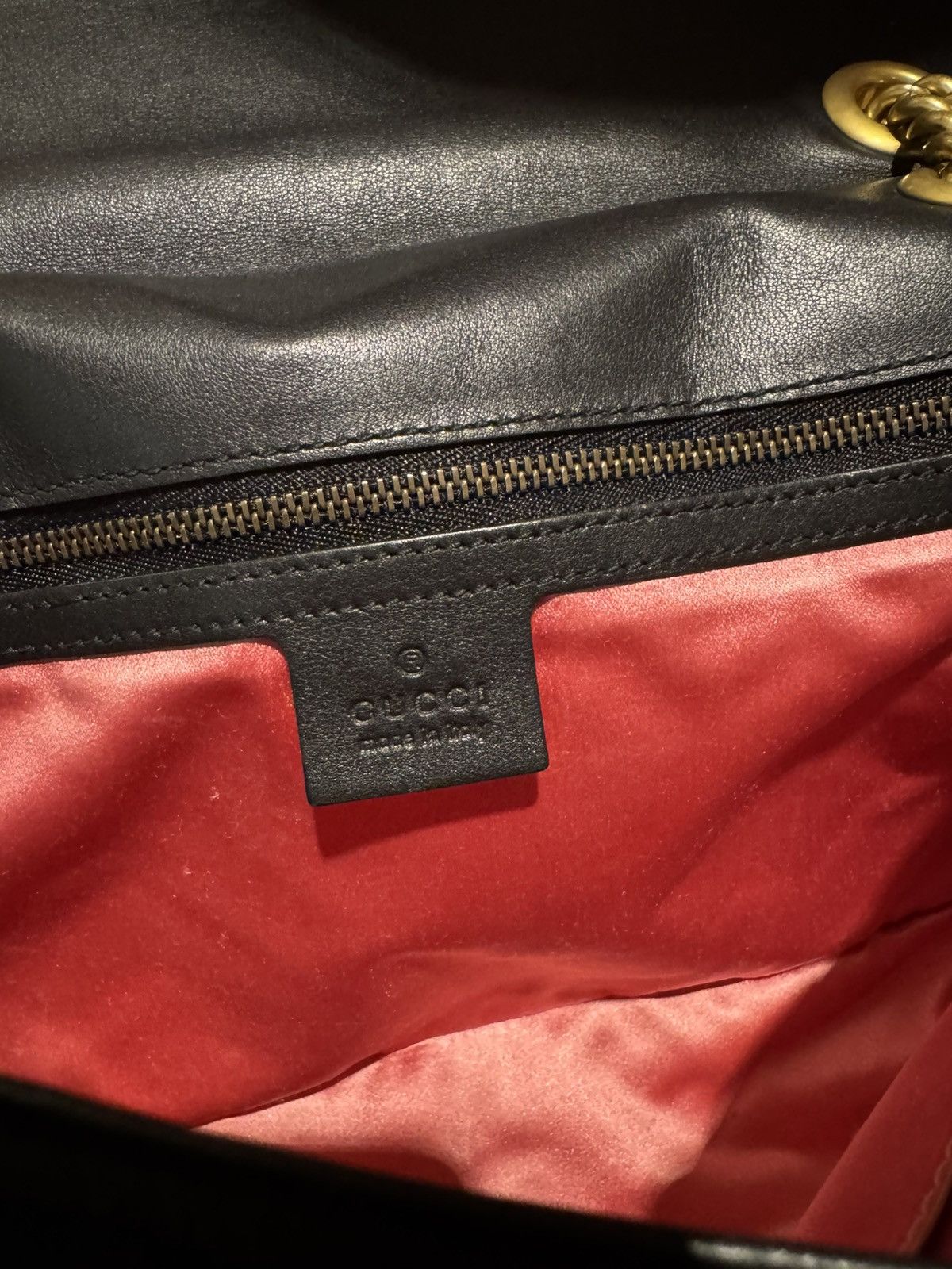 Gucci GUCCI Black Velvet Marmont 'Loved' Shoulder Bag Size ONE SIZE - 6 Thumbnail