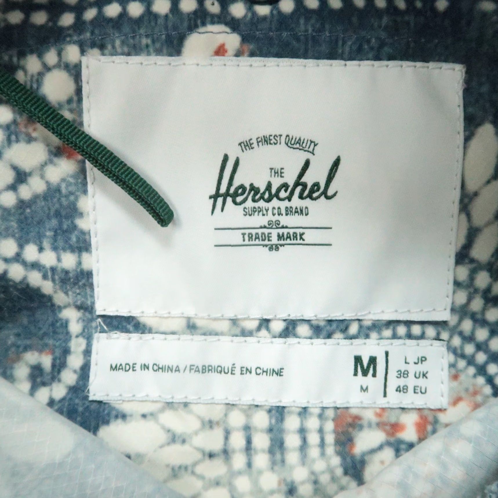Vintage Herschel Jacket Men M Blue Abstract Floral Windbreaker Snap Shirt? Size US M / EU 48-50 / 2 - 3 Thumbnail