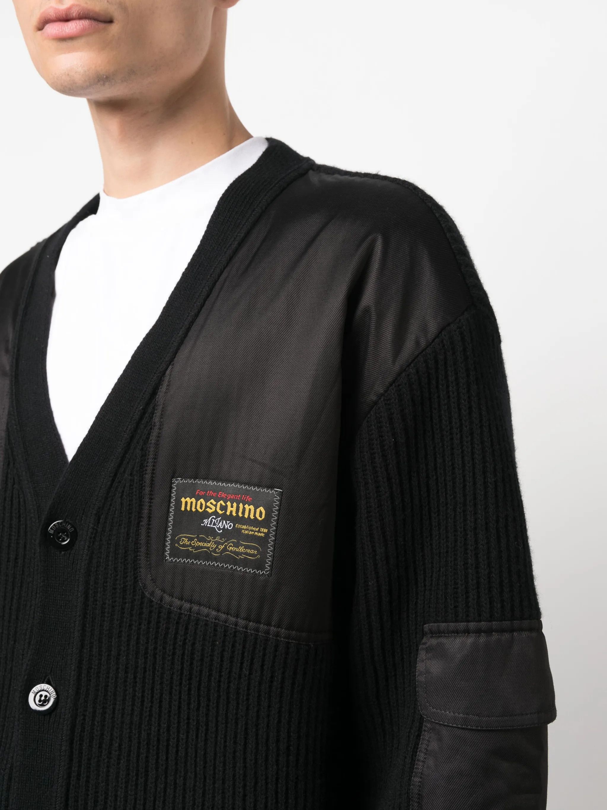 Moschino o1y0225 Cardigan in Black Size US M / EU 48-50 / 2 - 2 Thumbnail