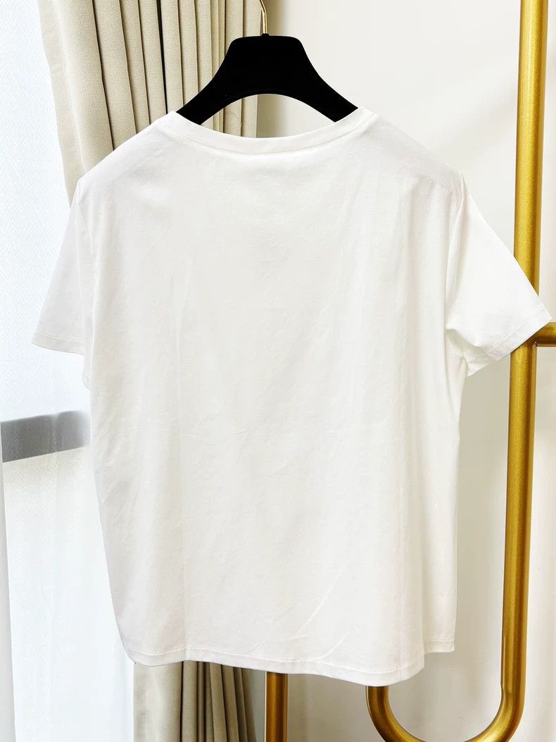 Chanel Chanel 20S white hollow rhinestone double C short-sleeved Size XS / US 0-2 / IT 36-38 - 3 Thumbnail
