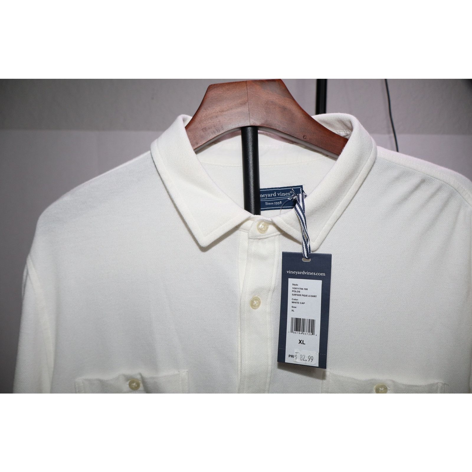 Vineyard Vines Vineyard Vines Surfside Pique Long Sleeve Shirt-White-SizeXL Size US XL / EU 56 / 4 - 2 Thumbnail