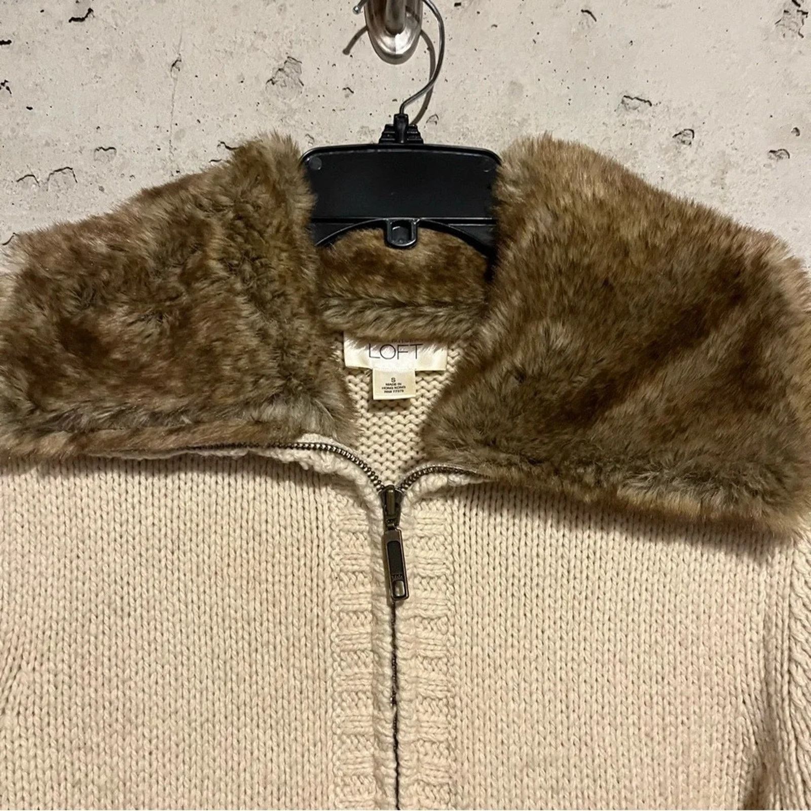 Ann Taylor Ann Taylor Loft Womens Zip Cardigan Sweater Lambswool S Size S / US 4 / IT 40 - 2 Thumbnail