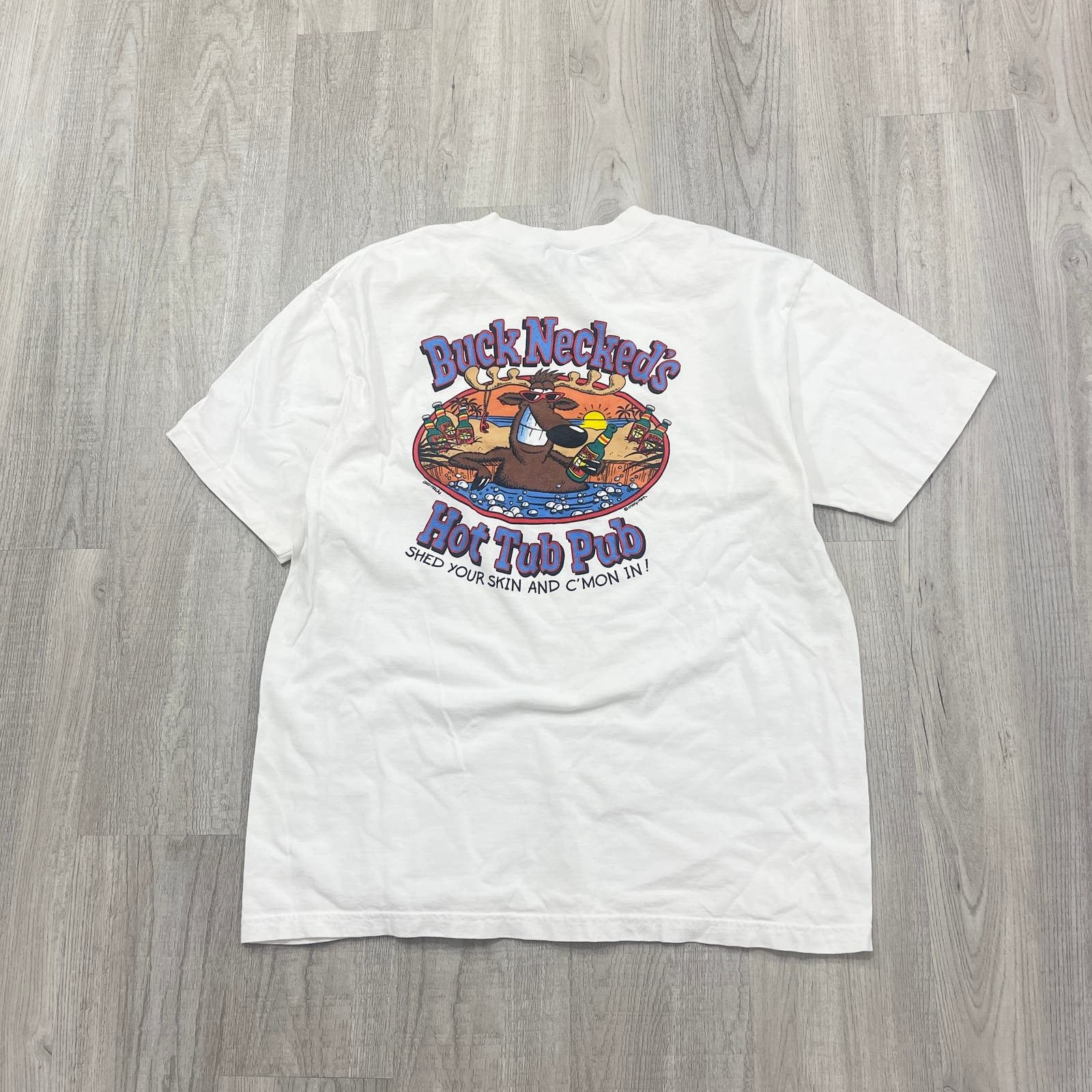 Vintage VINTAGE 90s Buck Necked's Hot Tub Pub Shirt Size Large | Grailed