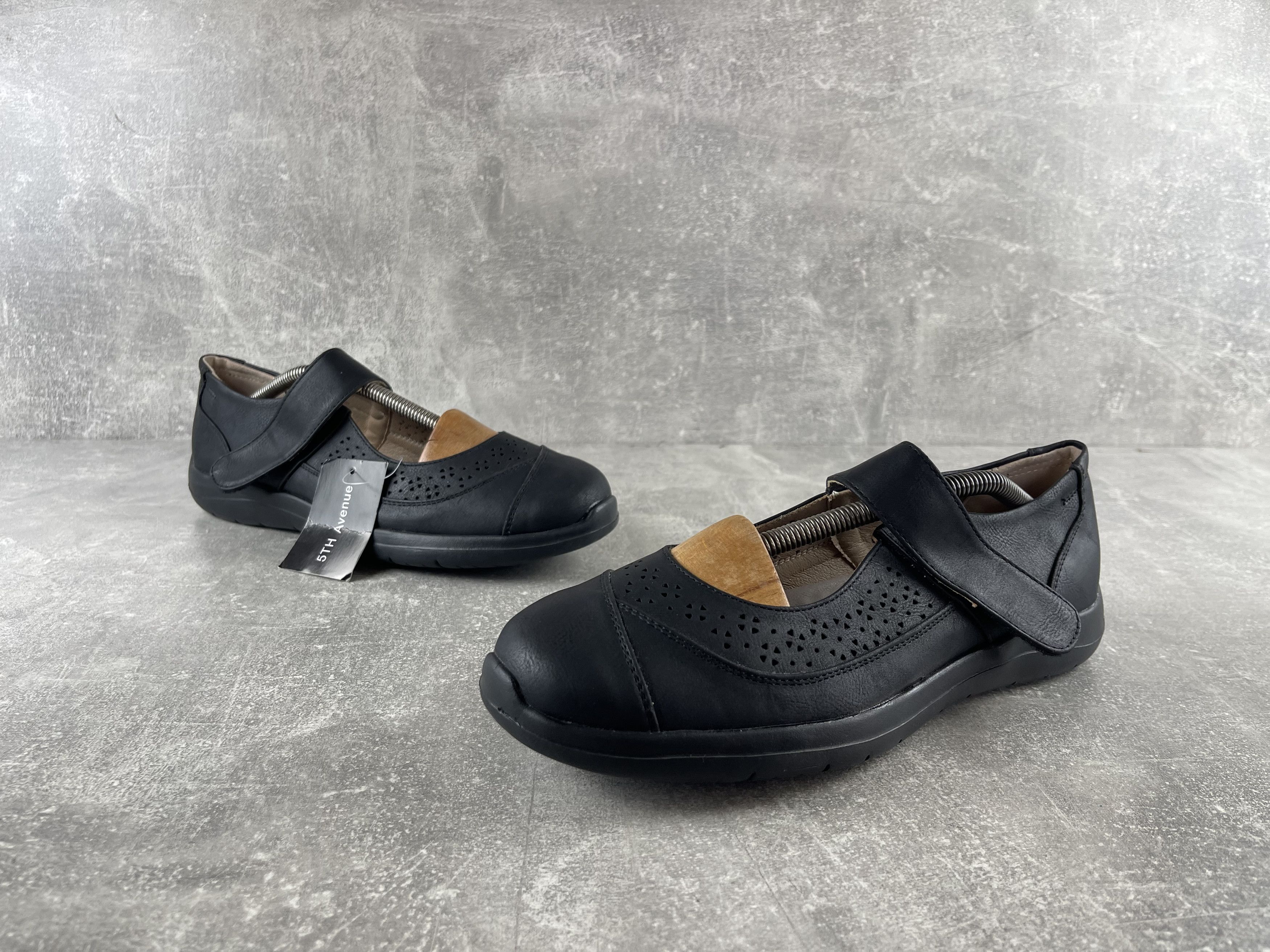 Genuine Leather 5th avenue leather y2k black mary jane sneakers Size US 11 / IT 41 - 4 Thumbnail