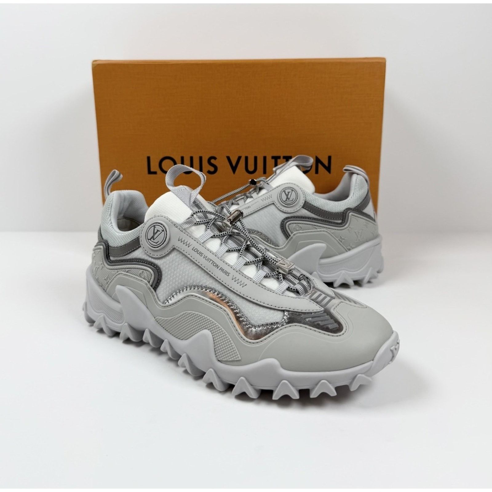 Louis Vuitton Size 36/6 - Louis Vuitton LV Rush Grey Sneakers NEW! Size US 6 / IT 36 - 2 Thumbnail