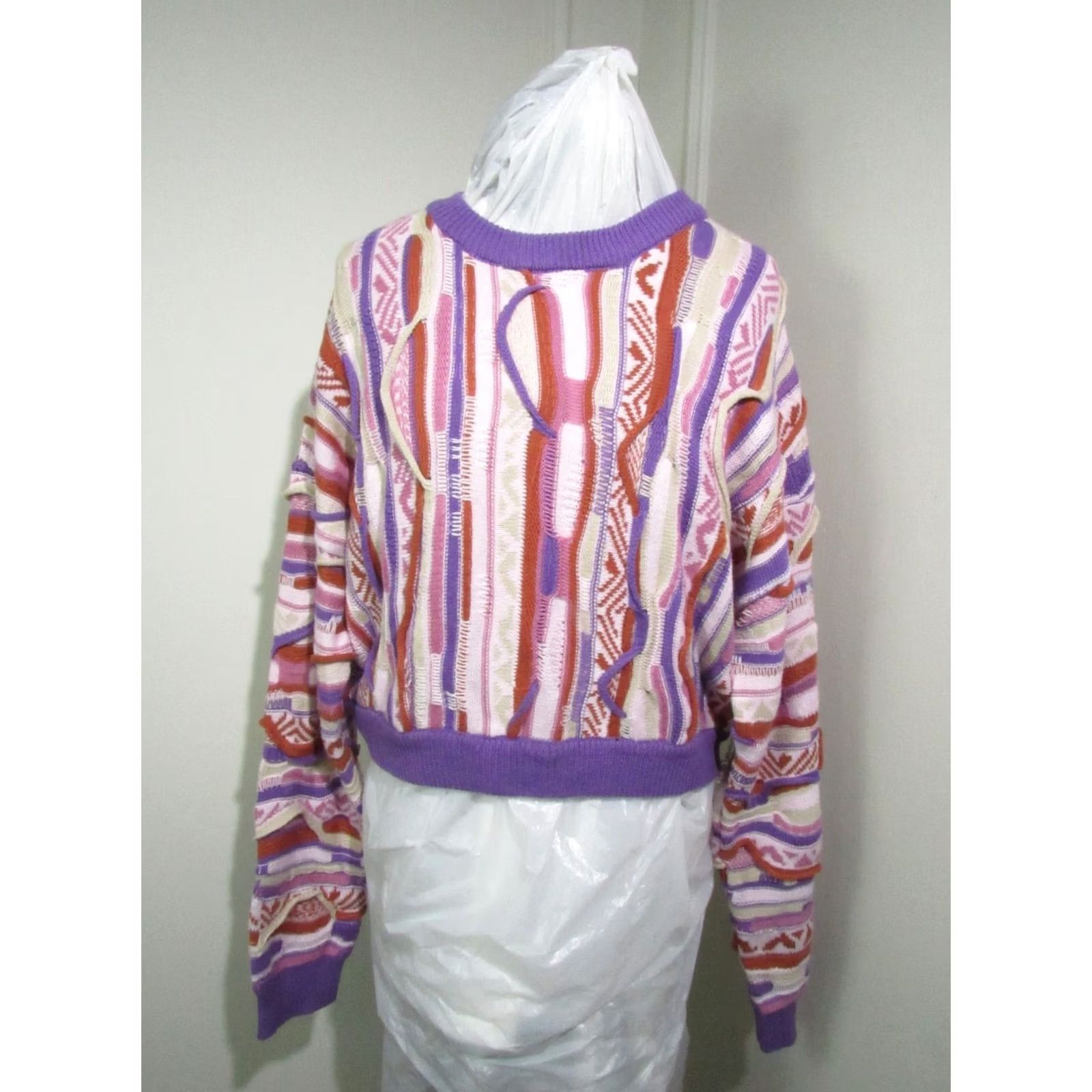 Forever 21 FOREVER 21 Womens XL Sweater Multicolor Coogi Style 3D Knit Crew Neck Size XL / US 12-14 / IT 48-50 - 3 Thumbnail