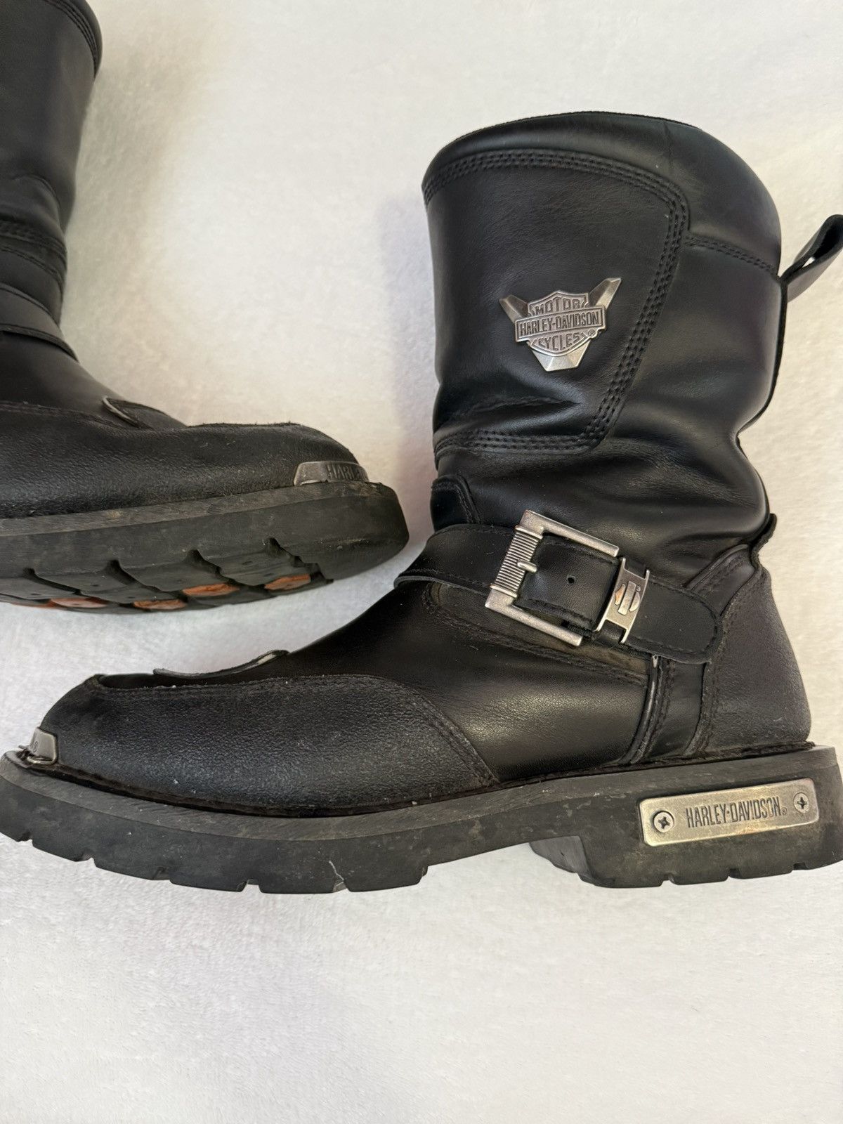 Harley Davidson Harley-Davidson mens size 8.5 black leather biker shift boot Size US 8.5 / EU 41-42 - 9 Thumbnail