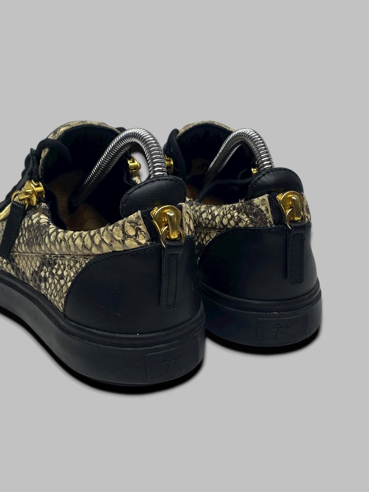 Giuseppe Zanotti Giuseppe Zanotti Snakeskin Leather High Top Sneakers Shoes Size US 8 / EU 41 - 11 Thumbnail