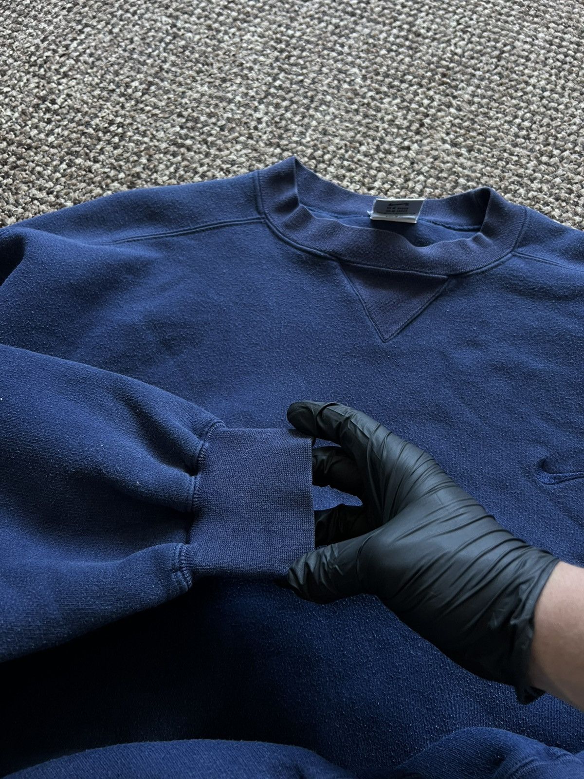 Nike RARE‼️ Nike Embroidery Baggy Sweatshirt Oversized Blue Size US M / EU 48-50 / 2 - 7 Thumbnail
