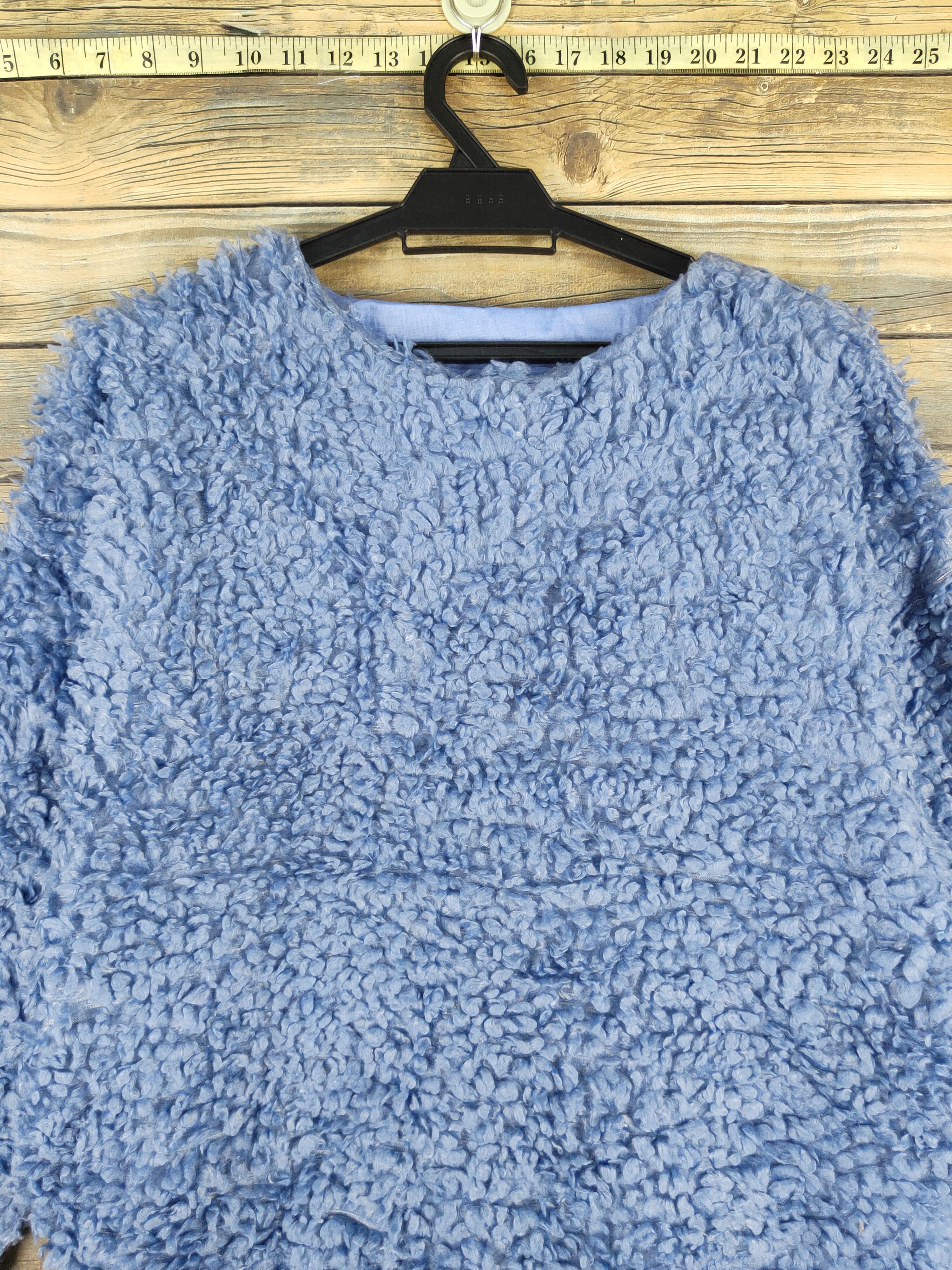 Japanese Brand × Vintage Japanese Brand Blue Fur shaggy Mohair Knitwear #W1347 Size M / US 6-8 / IT 42-44 - 2 Thumbnail