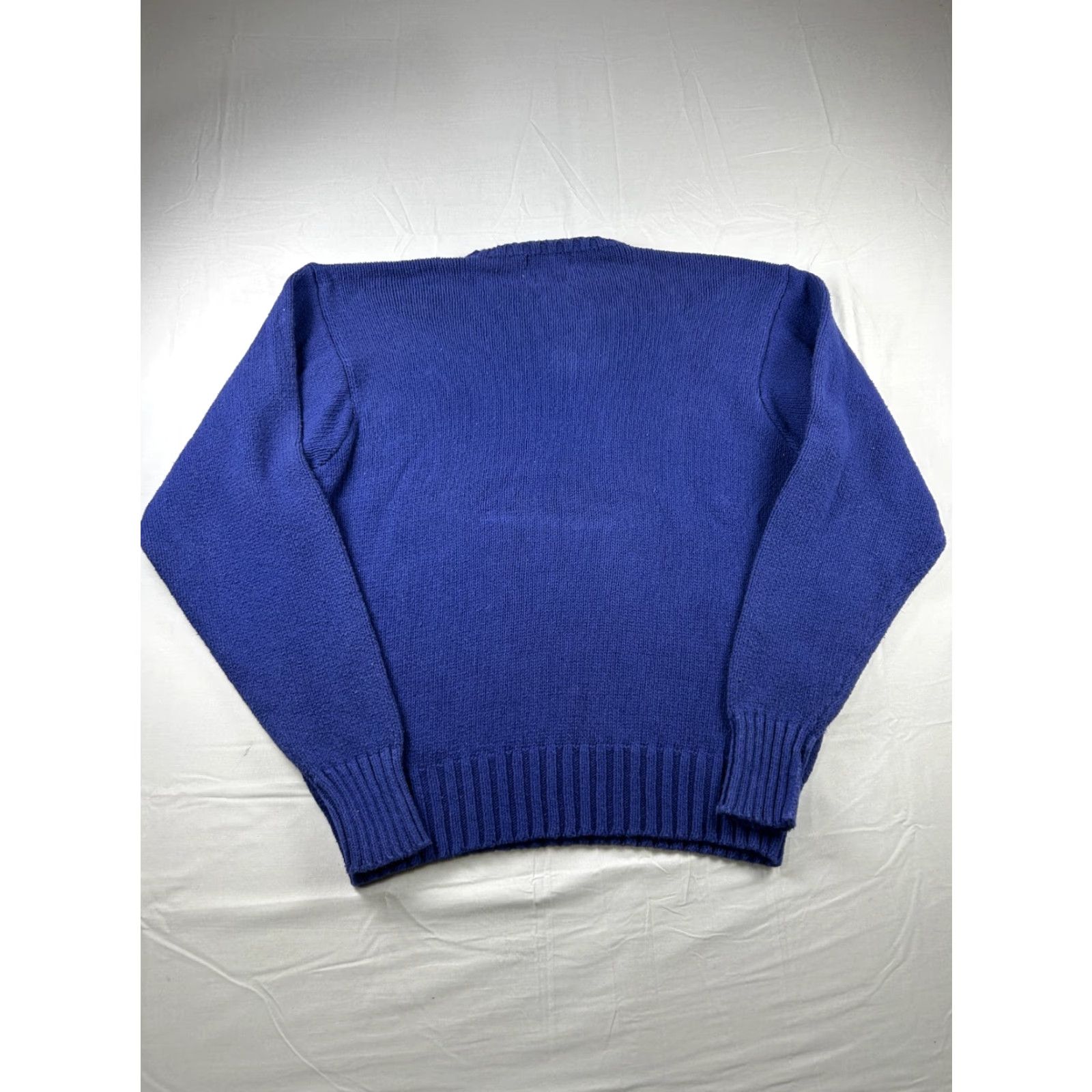 Polo Ralph Lauren VINTAGE Polo Ralph Lauren Sweater Mens XL Knit Blue Cotton Crewneck 90s Pullover Size US XL / EU 56 / 4 - 5 Thumbnail