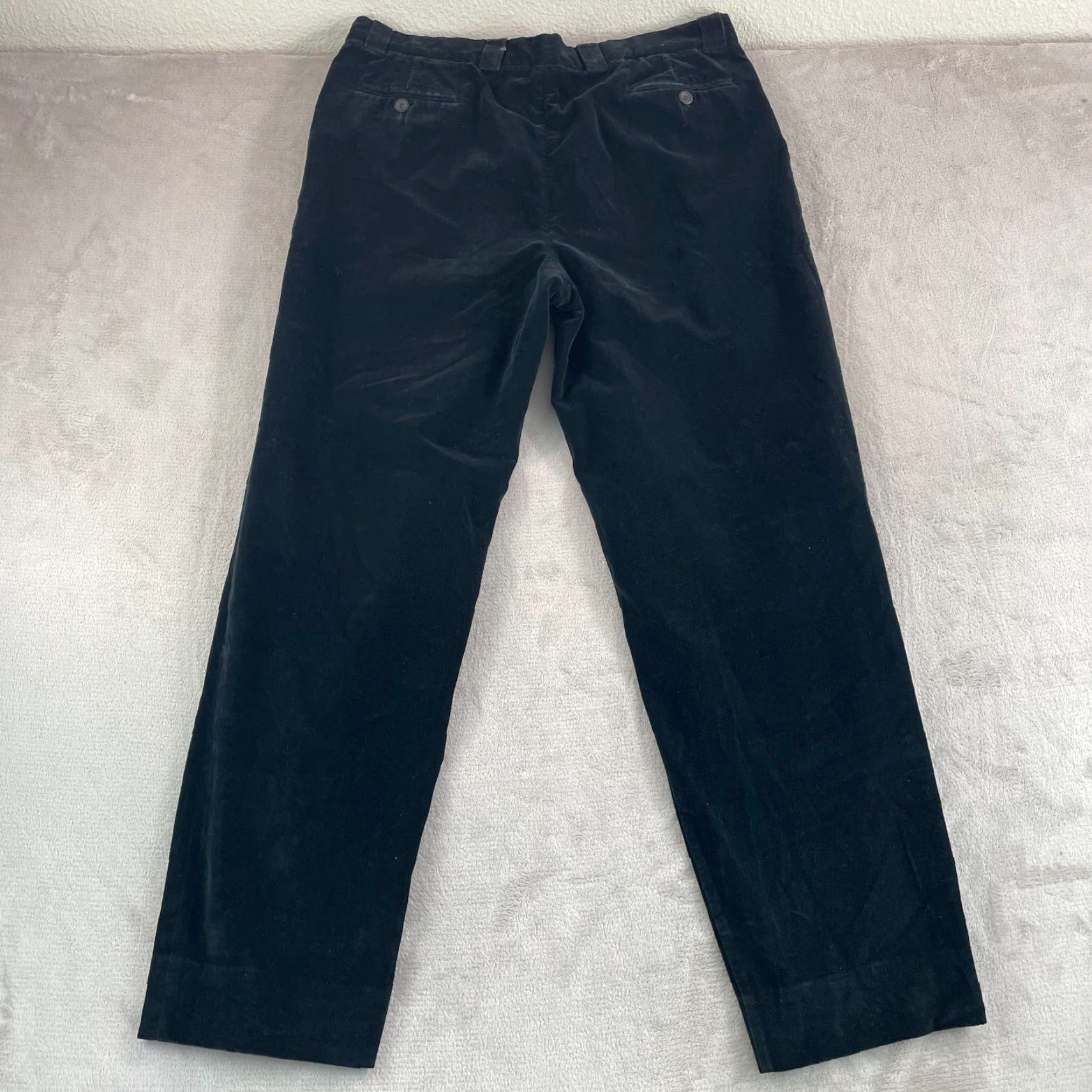 Ermenegildo Zegna Ermenegildo Zegna Pants Men 38x34 Black Velvet Straight Leg Italy Made Size US 38 / EU 54 - 6 Thumbnail