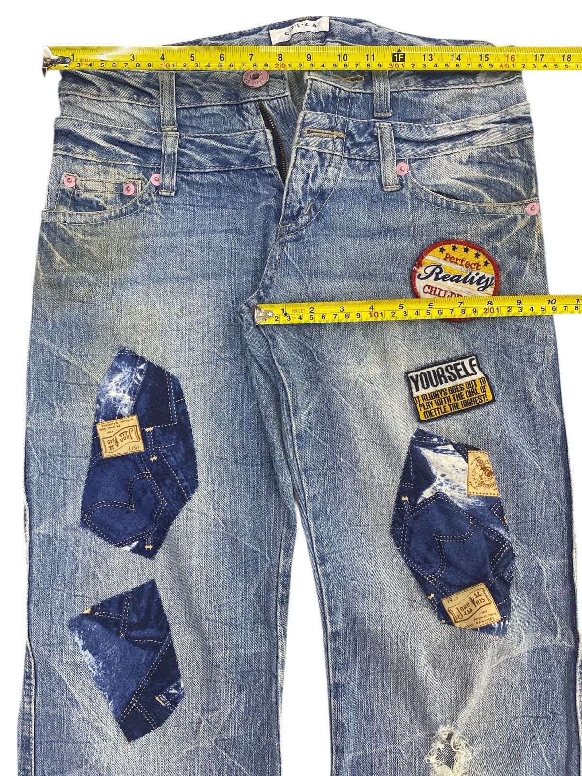 Japanese Brand Japanese Brand Thunder Wash Style Patches Jeans Size US 28 / EU 44 - 5 Thumbnail