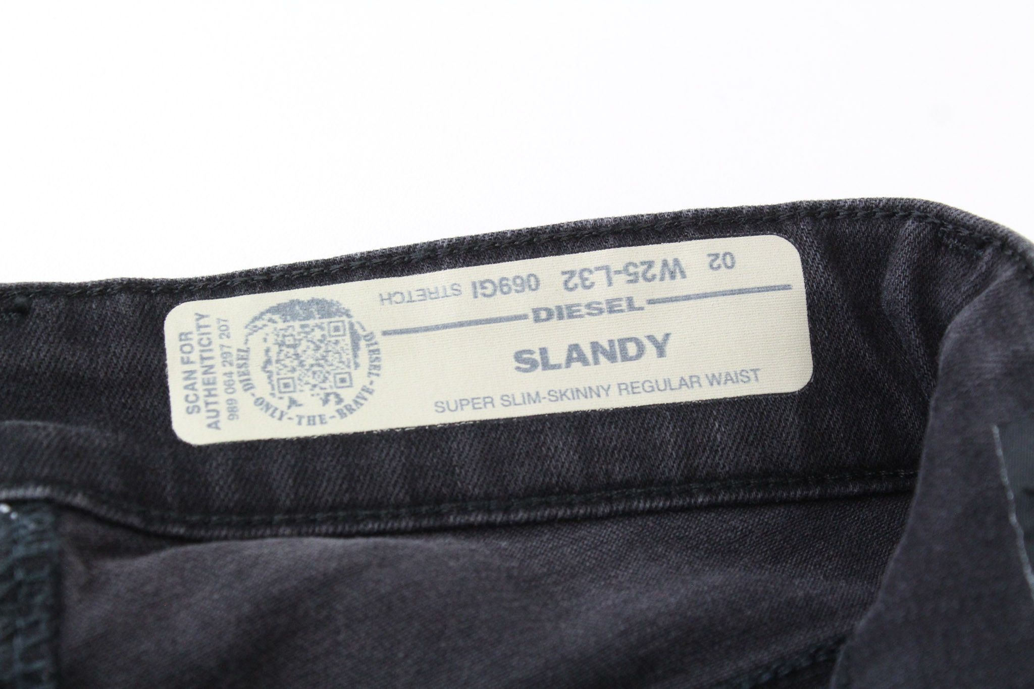 Diesel SLANDY 069GI W25/L32 Grey Distress Jeans 71334 Size 25" / US 0 / IT 36 - 5 Thumbnail