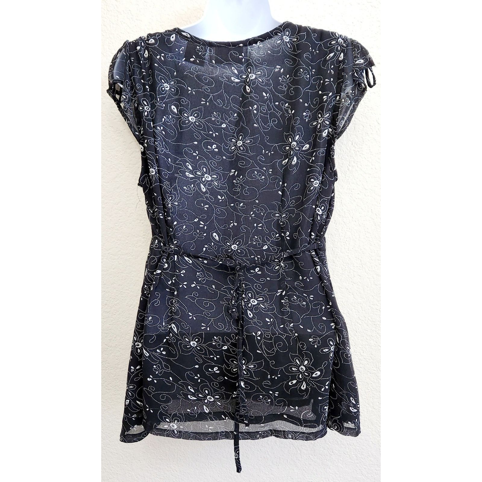 Other Oh! Mamma Black White Floral Maternity Top Large Size L / US 10 / IT 46 - 4 Thumbnail