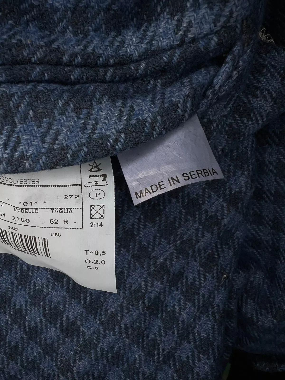 Boggi Milano Check Unlined Wool Blend Patch Pocket Blazer