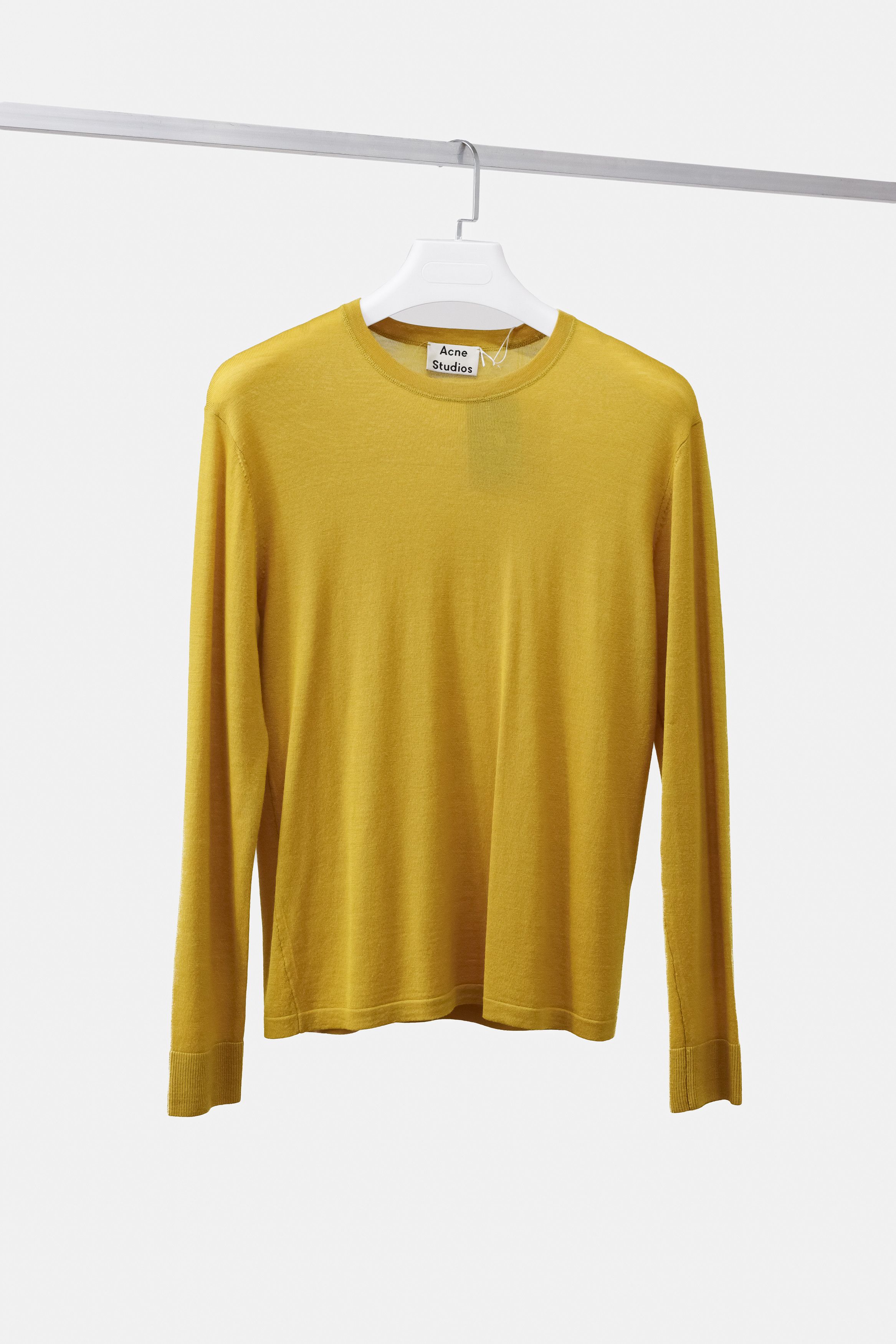 image of Acne Studios Mustard Yellow Merino Sweater, Women's (Size Small)