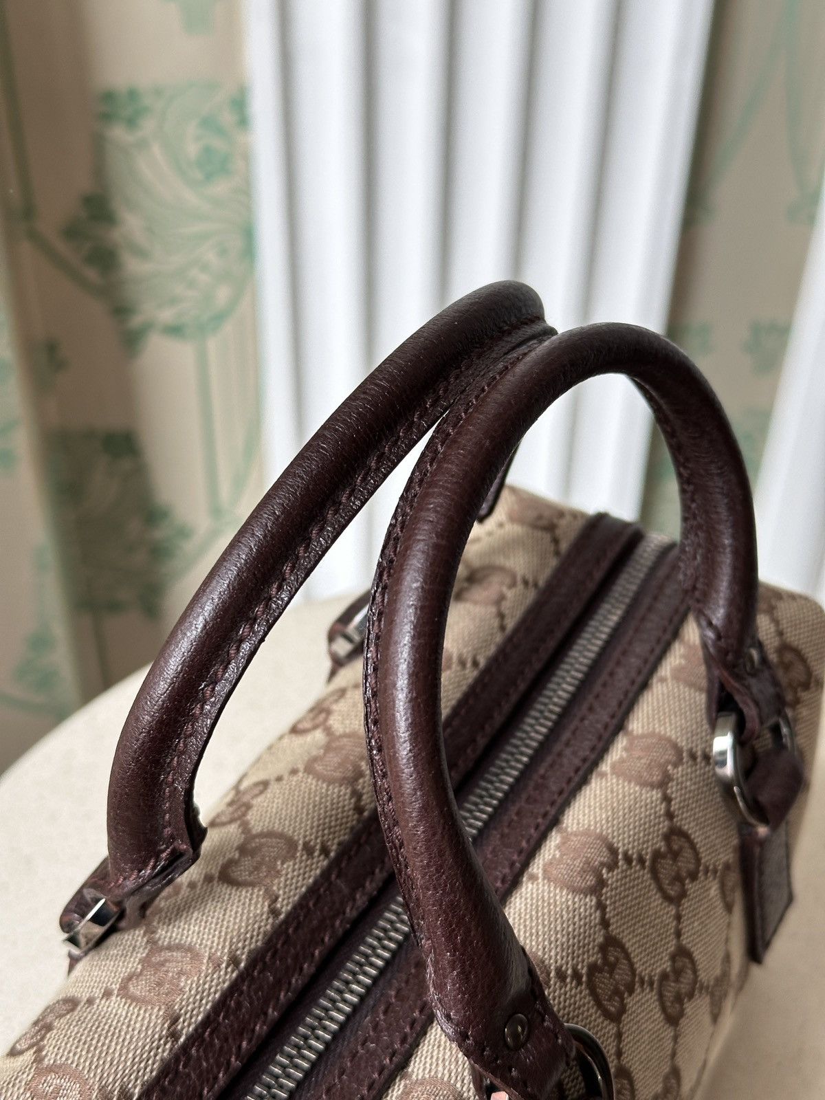 Gucci GUCCI Mini Monogram Canvas Boston Hand Bag Leather 113010 Size ONE SIZE - 8 Thumbnail