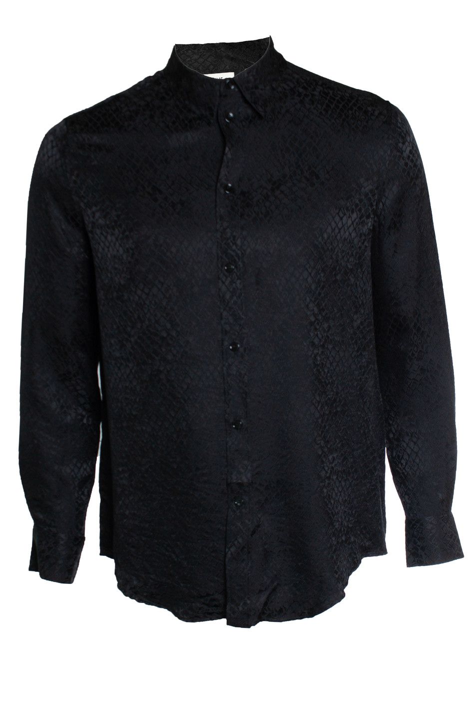 Saint Laurent Paris Celine, Lizard printed shirt in black Size US M / EU 48-50 / 2 - 1 Thumbnail