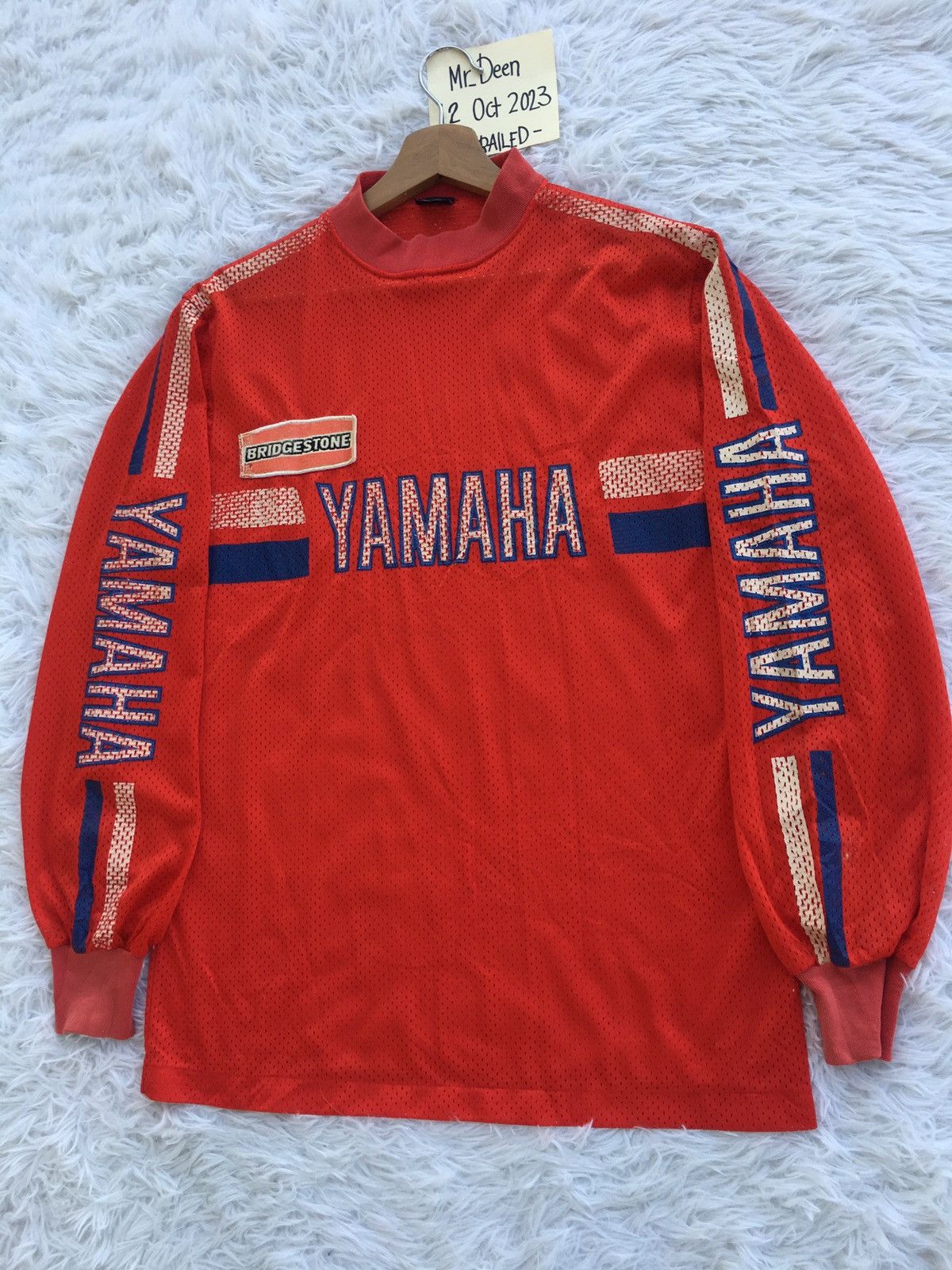 Vintage Rare Vintage Yamaha Bridgestone Longsleeve Jersey Size US L / EU 52-54 / 3 - 3 Thumbnail