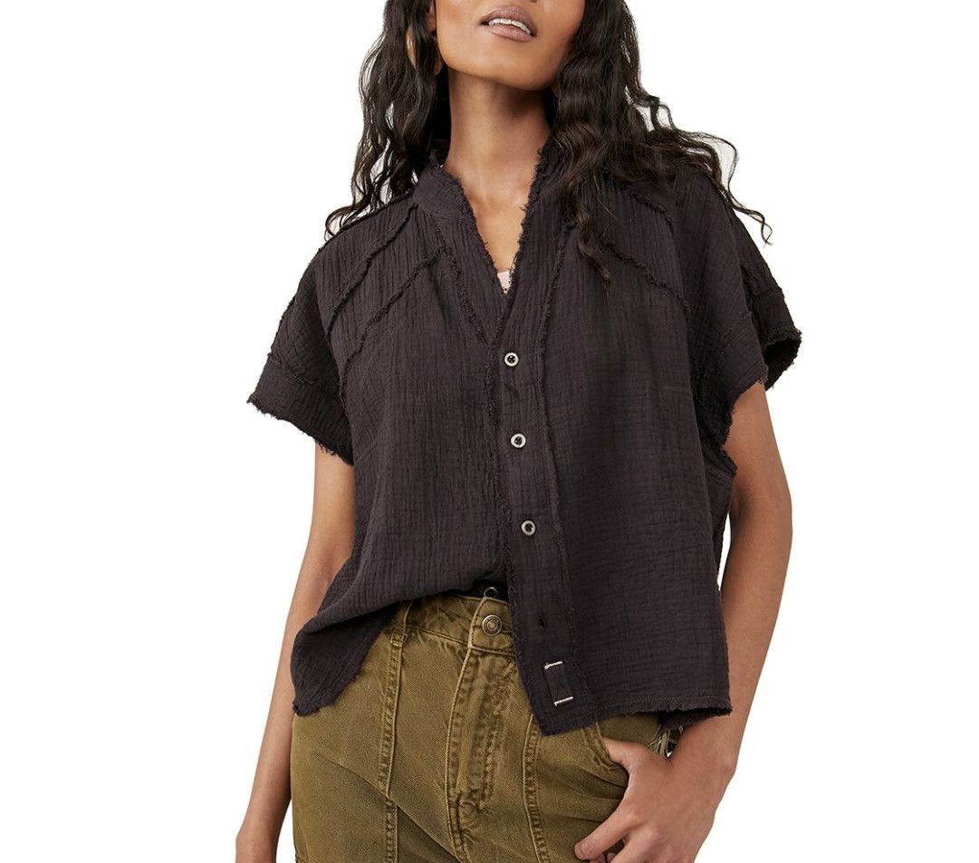 Free People Free People Dreamy Days Shirt Espresso Bean ( S ) Size S / US 4 / IT 40 - 1 Thumbnail