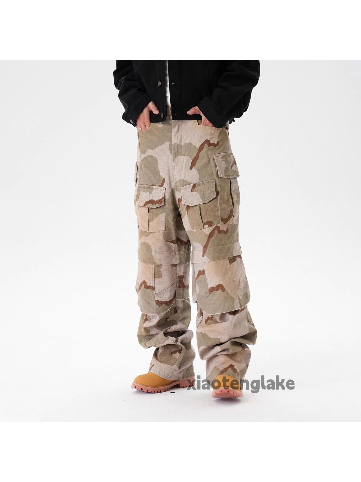 Vintage ltx loose baggy camo military outdoor cargo pants Size US 30 / EU 46 - 1 Thumbnail