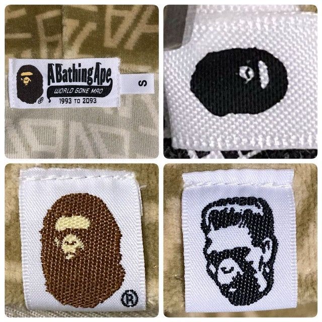 Bape BAPE Logo Monogram Velour Shark Full Zip Hoodie APE Size US S / EU 44-46 / 1 - 8 Thumbnail
