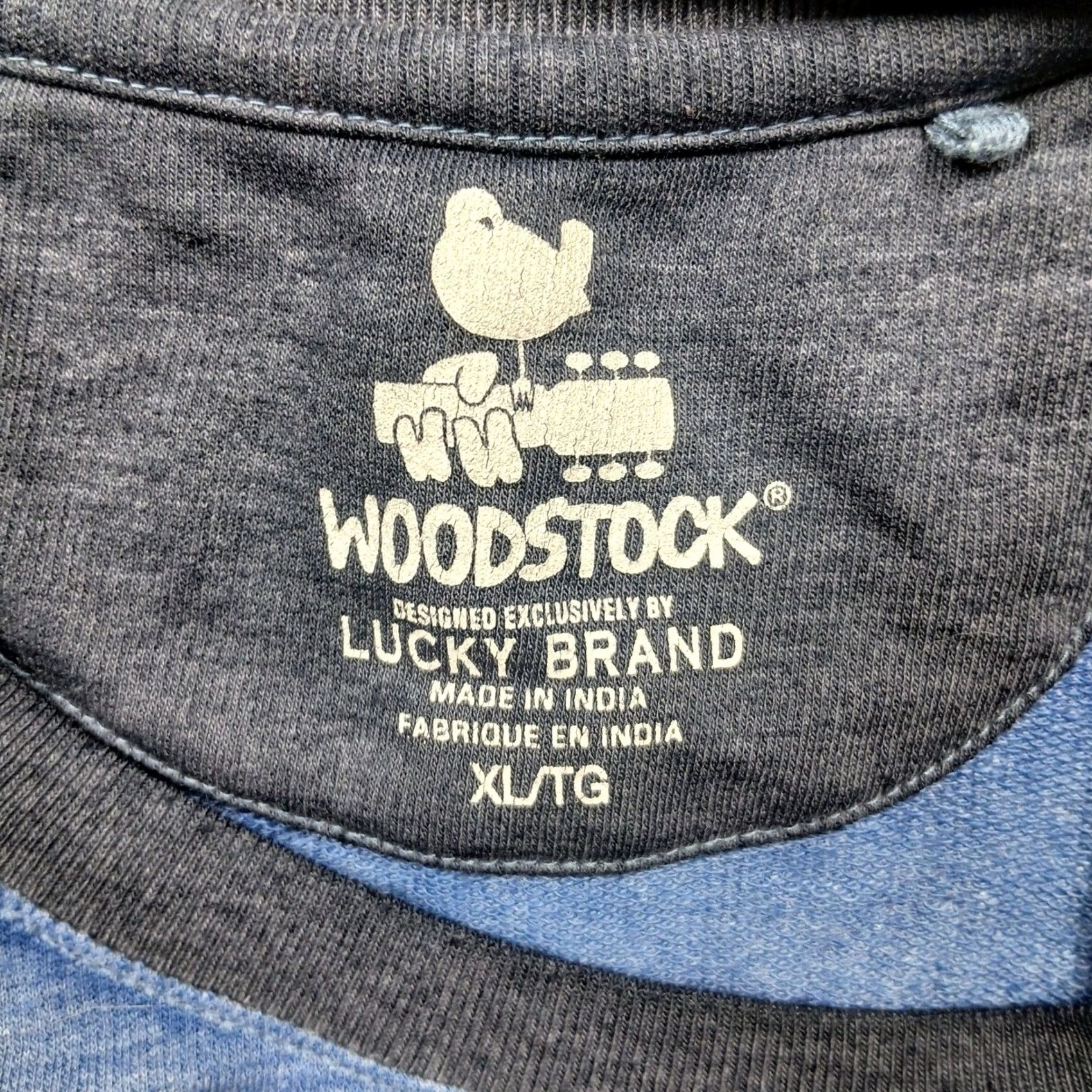 Lucky Brand Lucky Brand Woodstock Sweatshirt Mens XL Blue Graphic Raglan Pullover Crew Size US XL / EU 56 / 4 - 5 Thumbnail